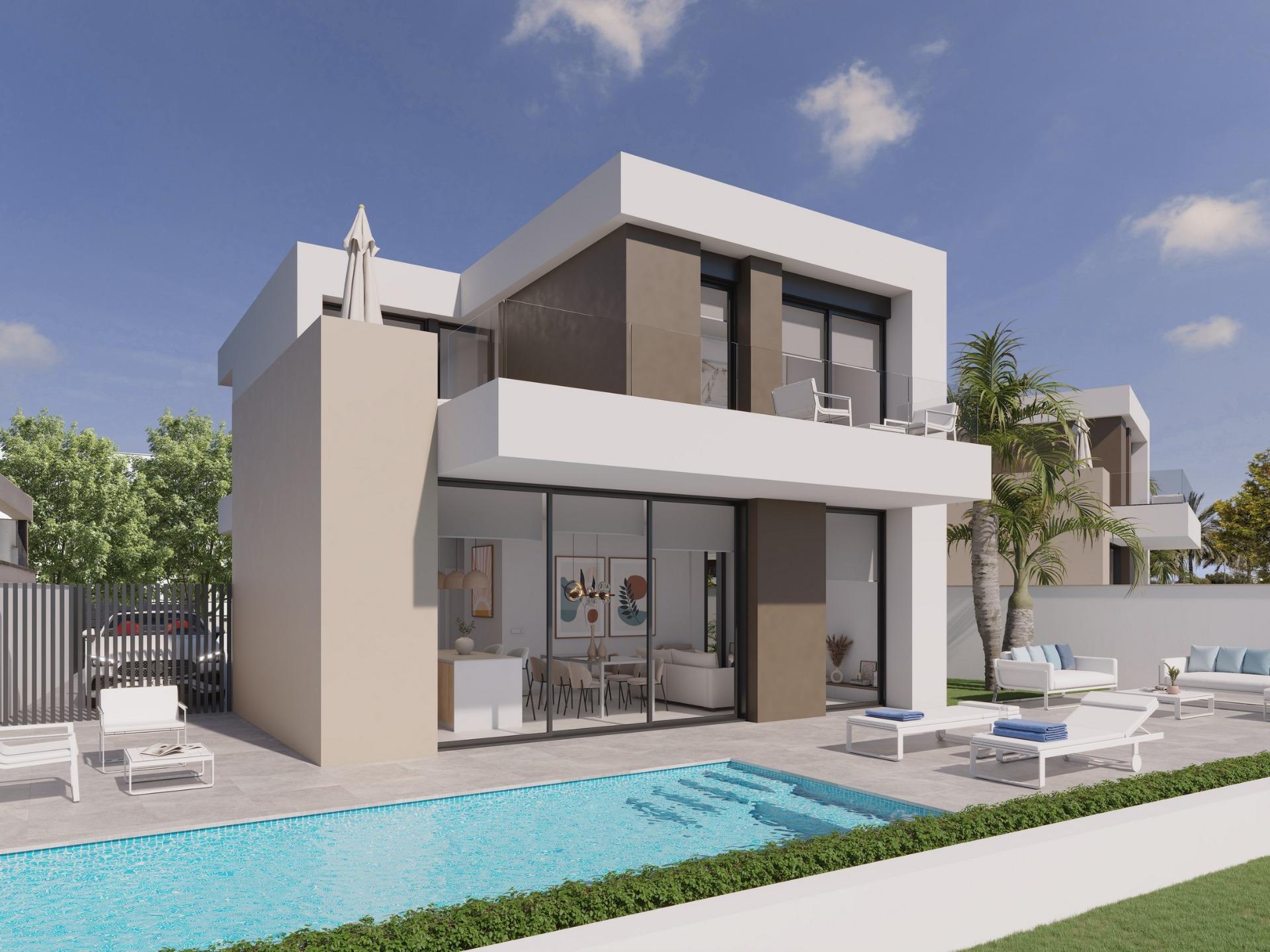 New build villas on the frontline of roda golf with private pool