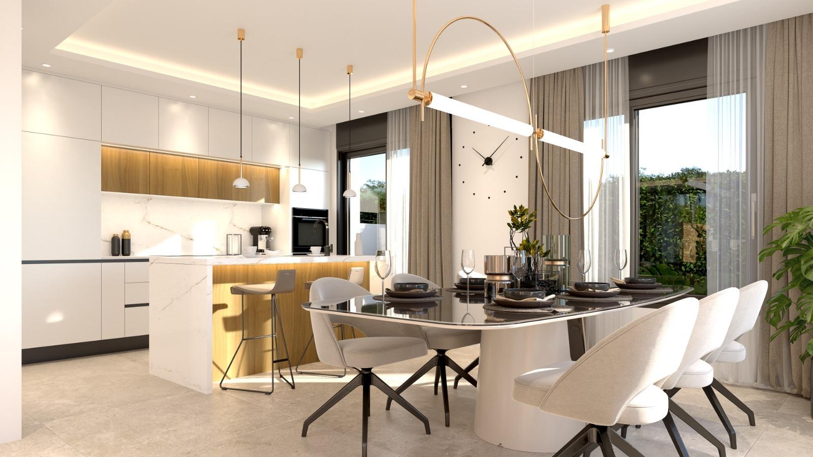 Modern semi detached villas with private pool in las filipinas-orihuela costa