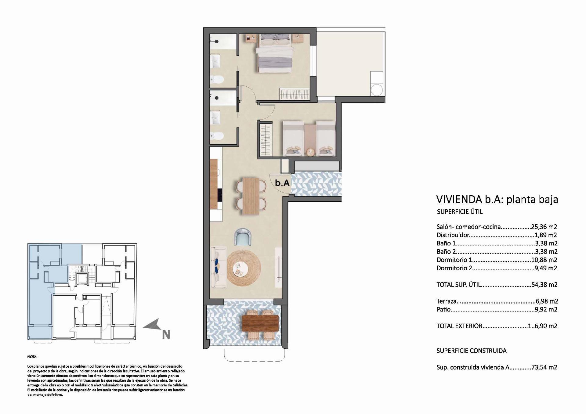 New mediterranean apartments just 140 metres from the beach in torre de la horadada
