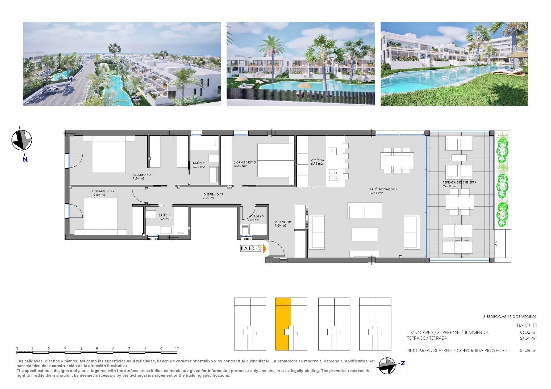 New build bungalows for sale in mar de cristal near the beach