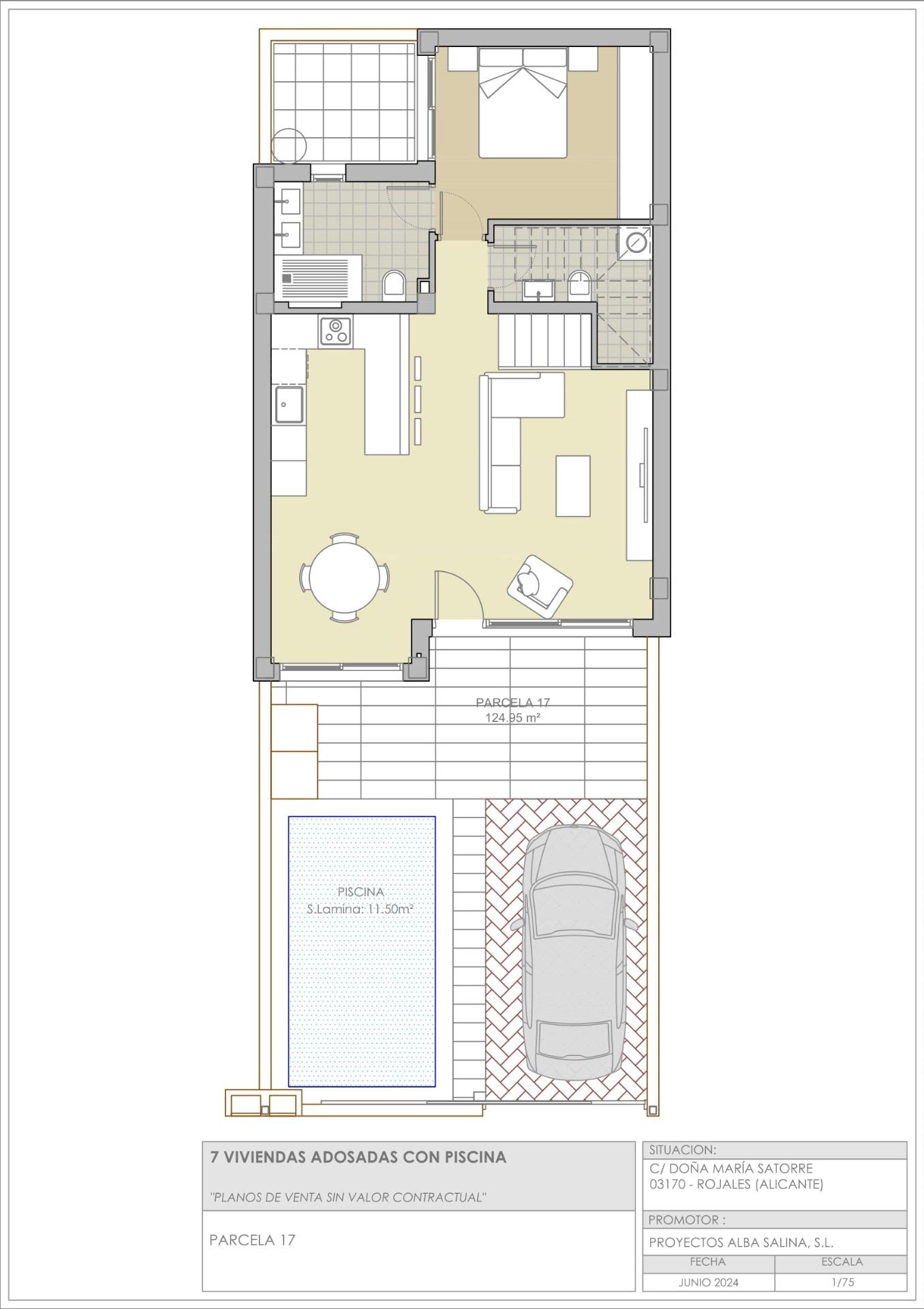 New build townhouses in rojales