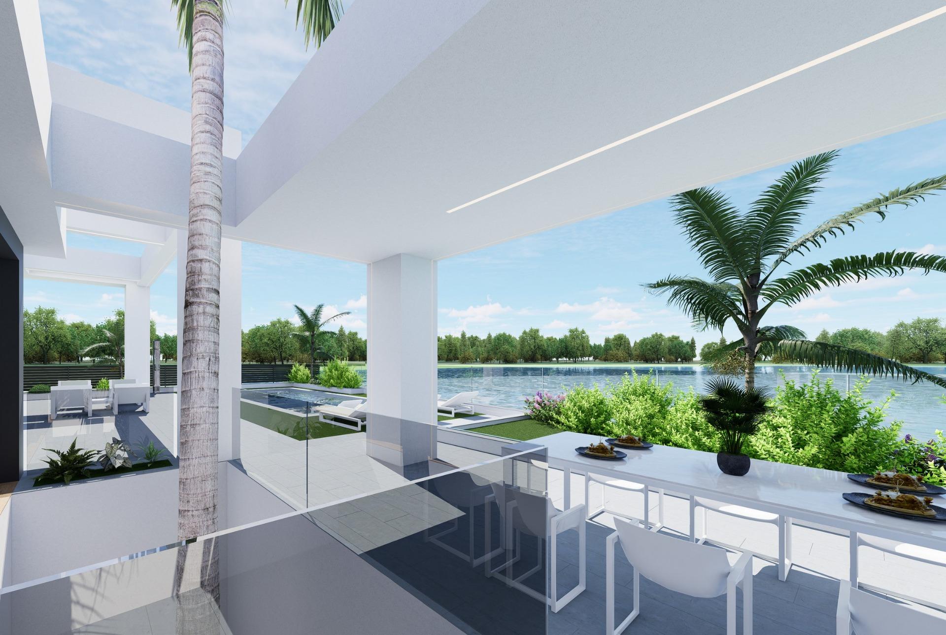 Frontline lake villas in santa rosalía lake resort, murcia
