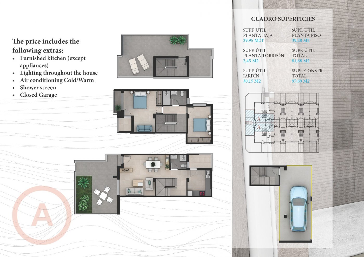 Beautiful townhouses in la manga