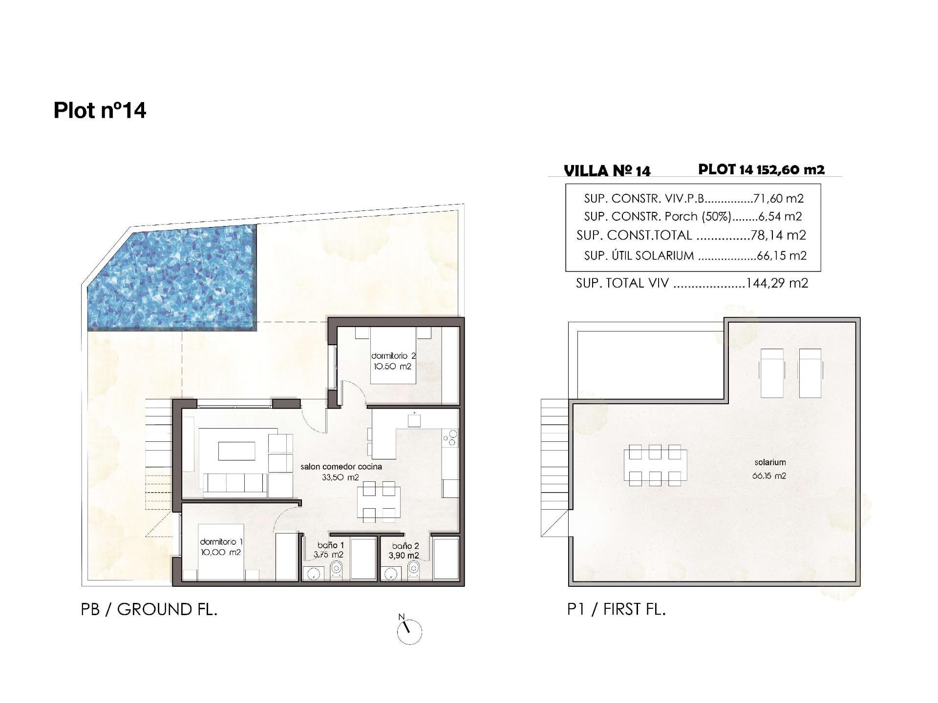New build semi-detached villas in pilar de la horadada