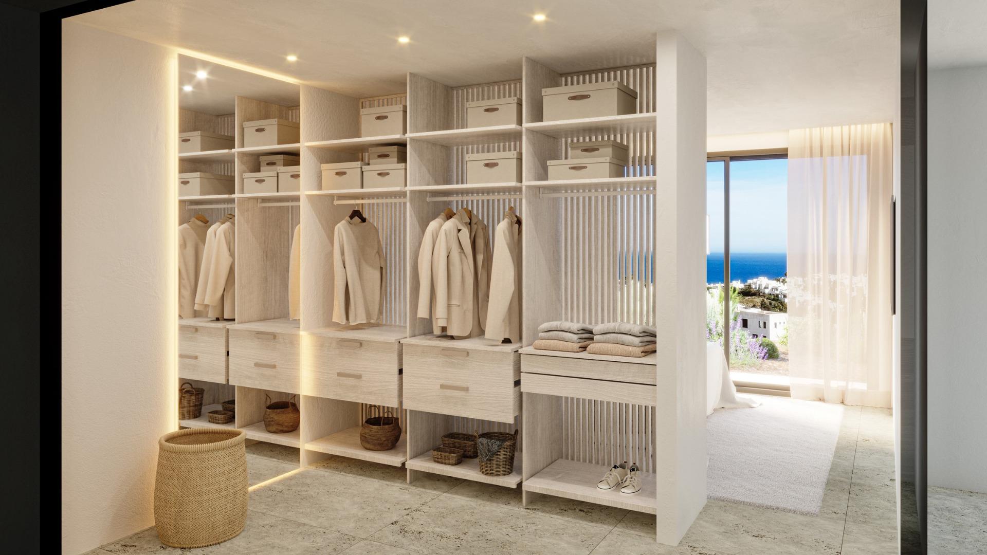 Panoramic views of the mediterranean sea in a beachfront resort