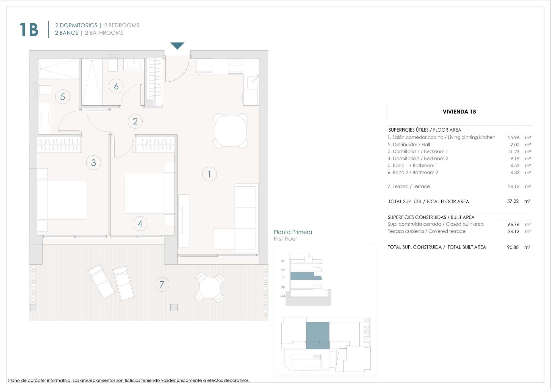 New build apartments in benijofar with a central location