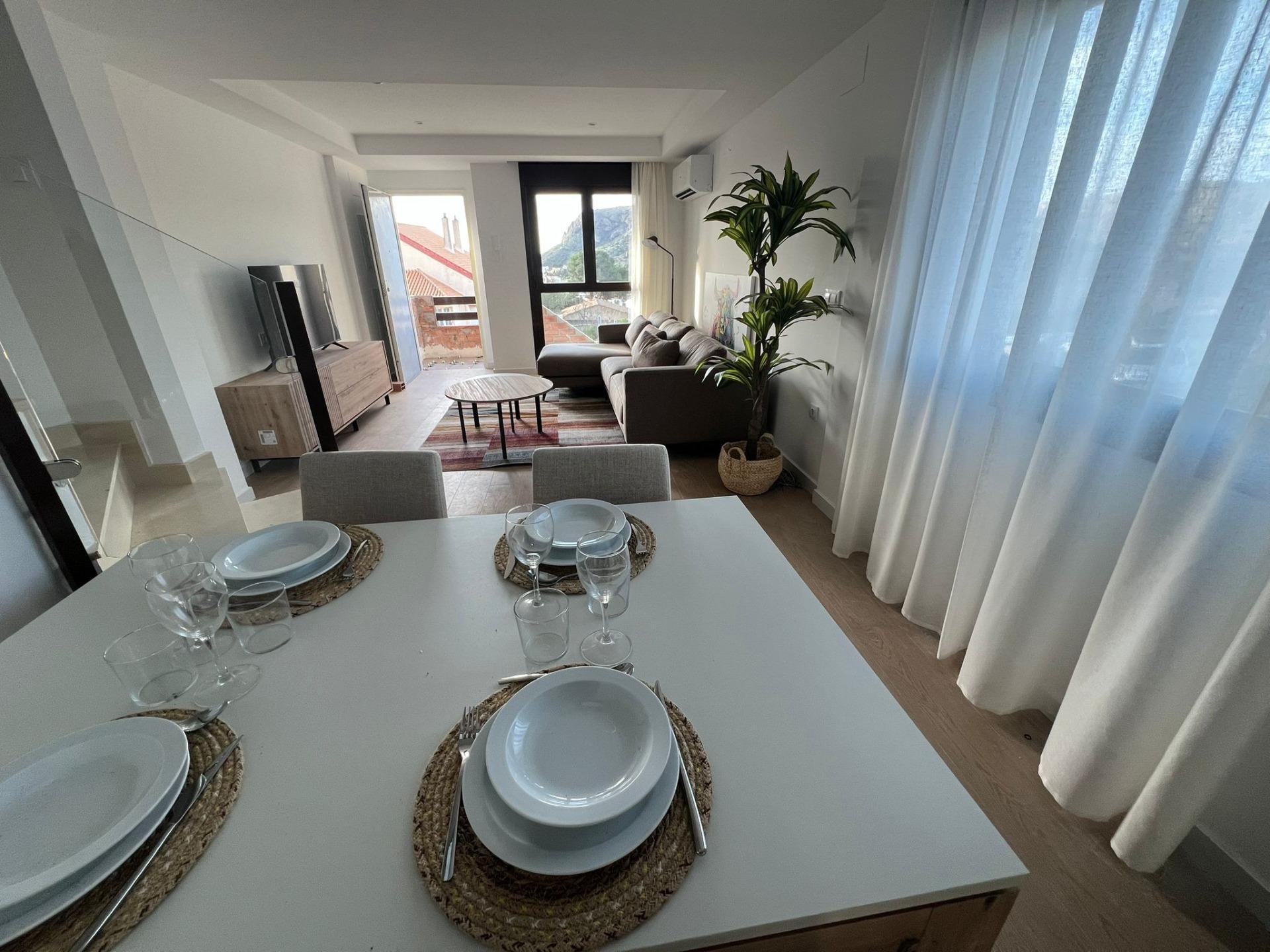 New build townhouses with sea views in portman murcia