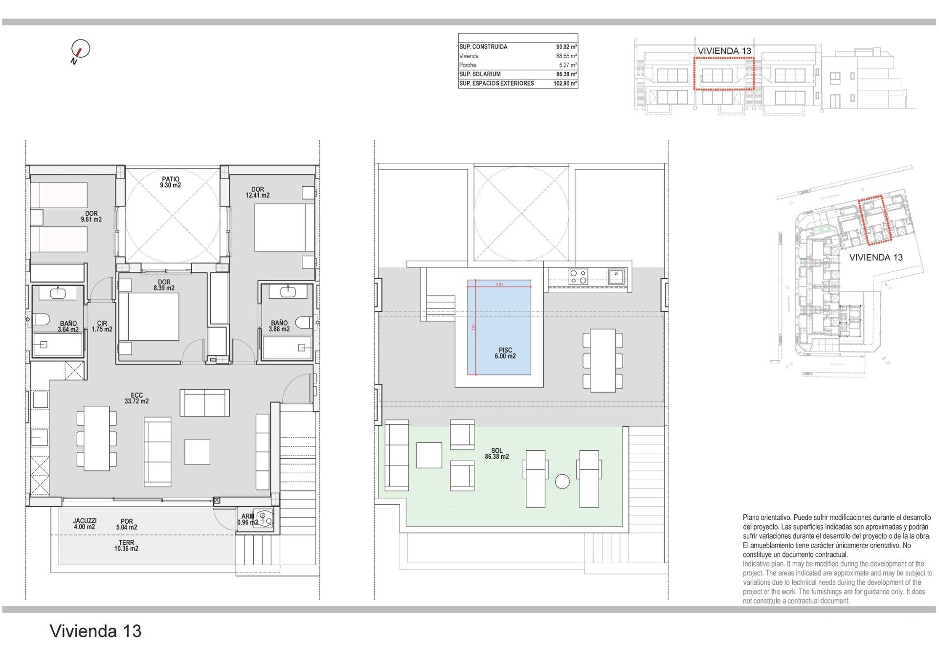 New build bungalows for sale in pilar de la horadada 3 km from beach