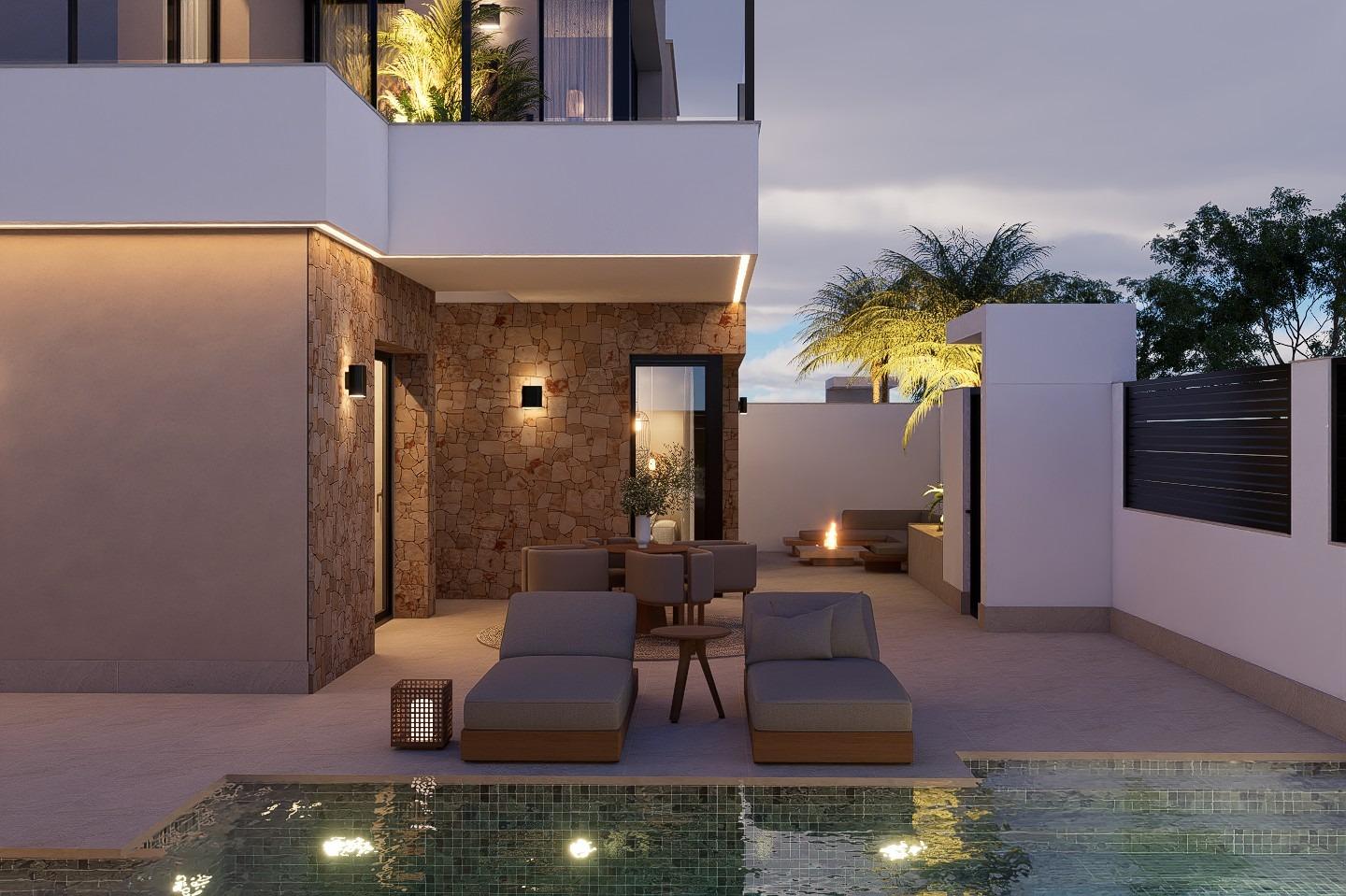 New build luxury villas for sale in san pedro del pinatar near the mar menor