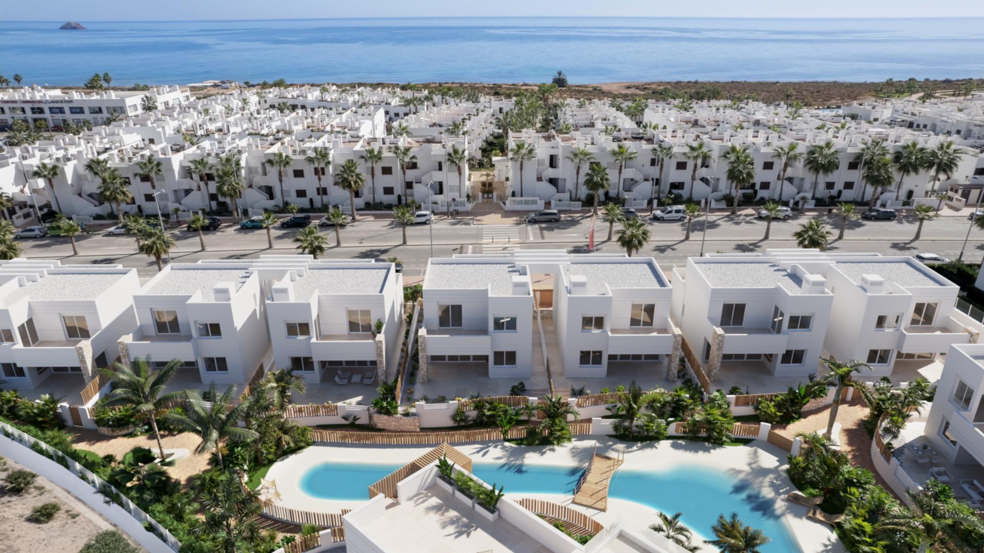 New build villas and bungalows just 250 meters from the beach in mar de pulpí