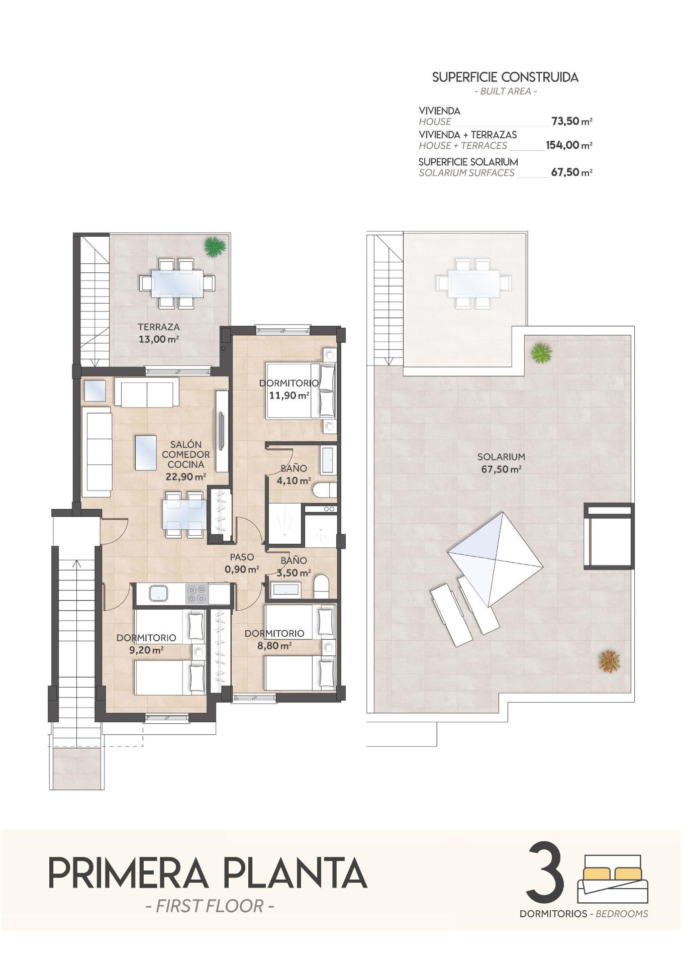 New build bungalows in san miguel de salinas – nature, golf and comfort