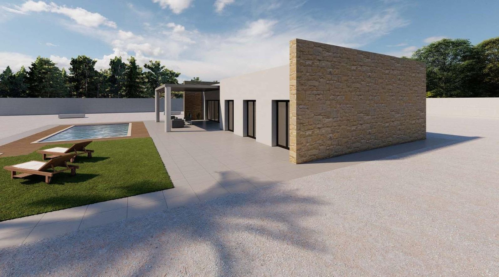 Modern newly built villa on a large rural plot near pinoso