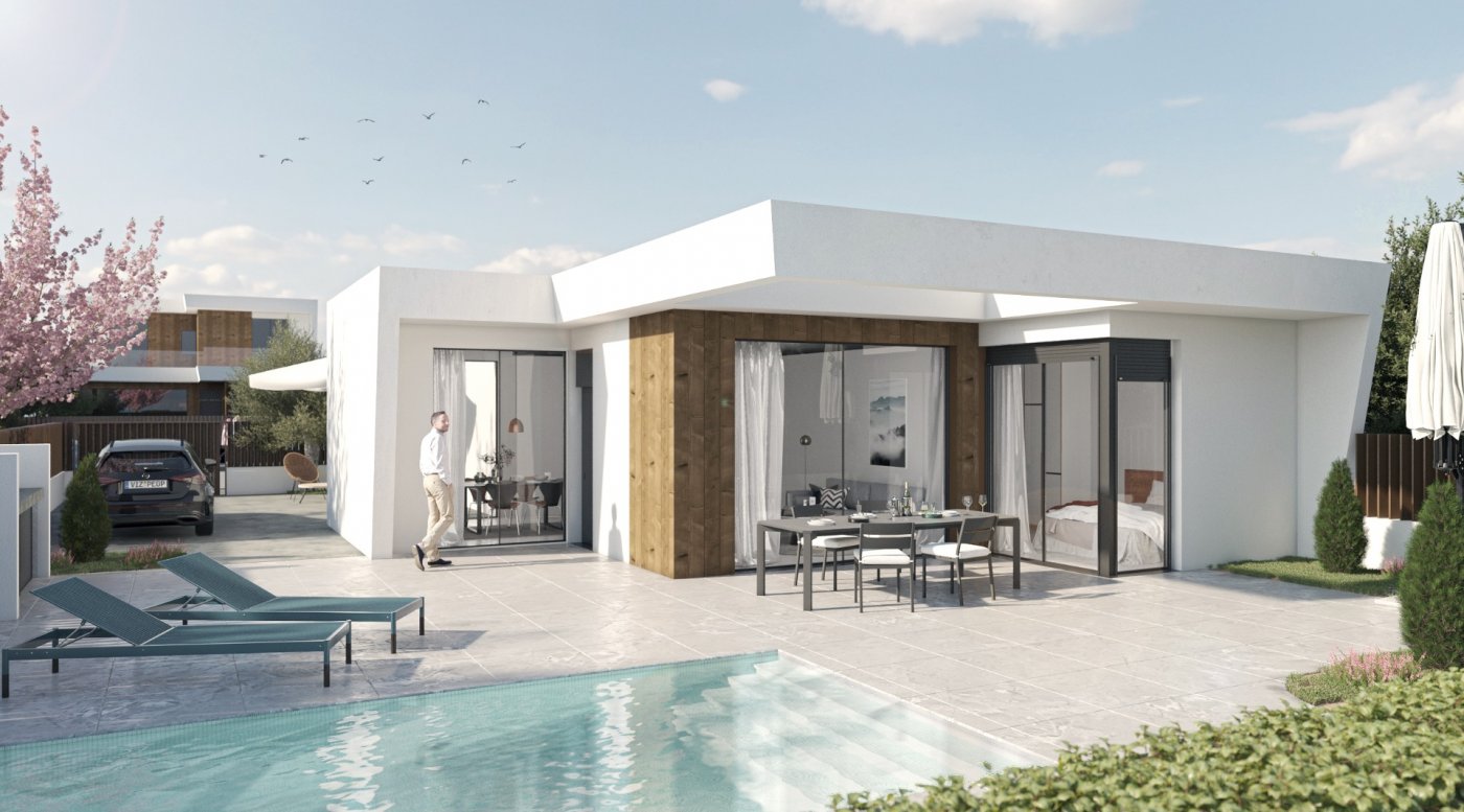 New build one level villas in altaona golf resort, murcia