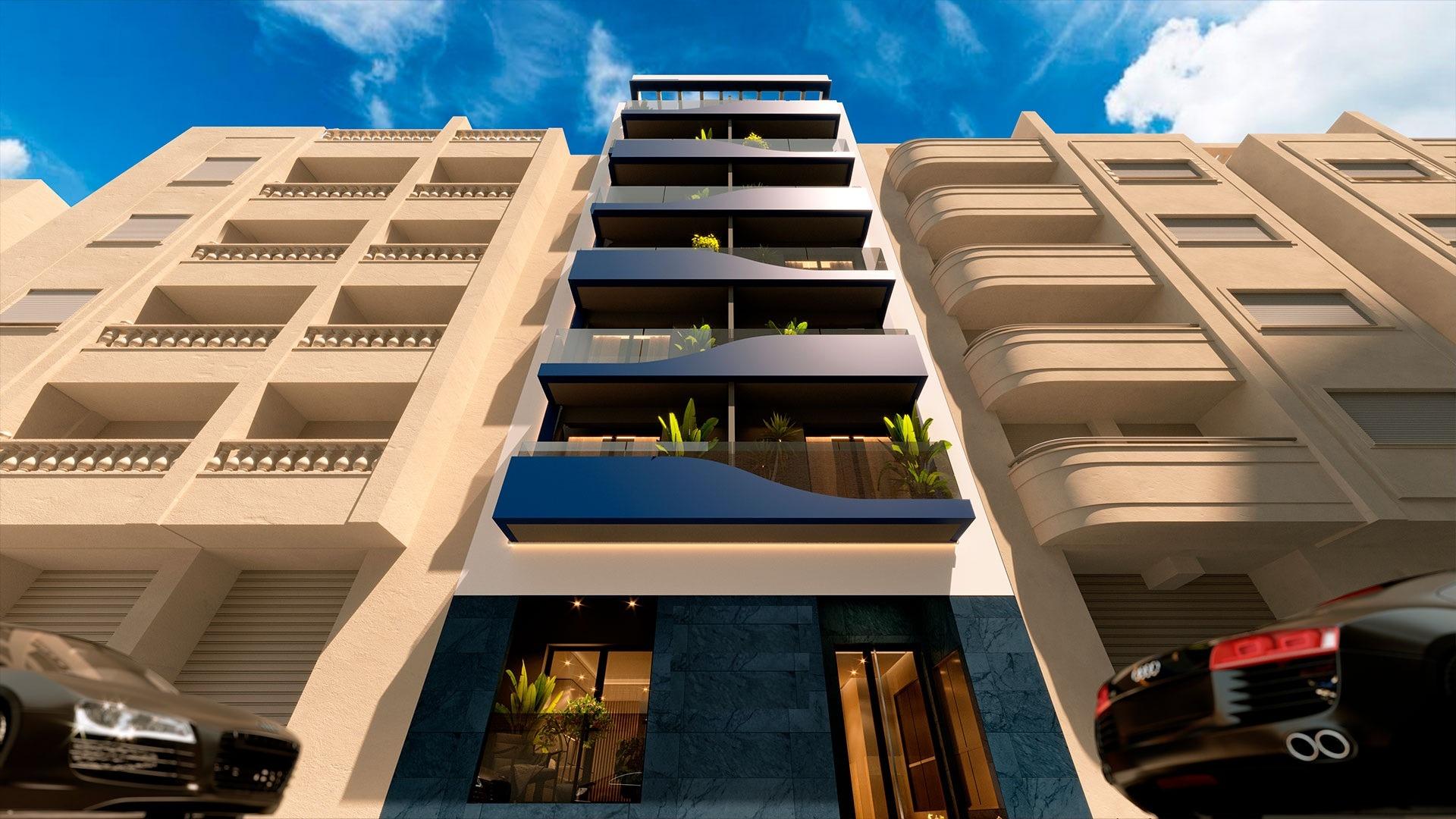 New build apartments 200 metres from the sea in torrevieja