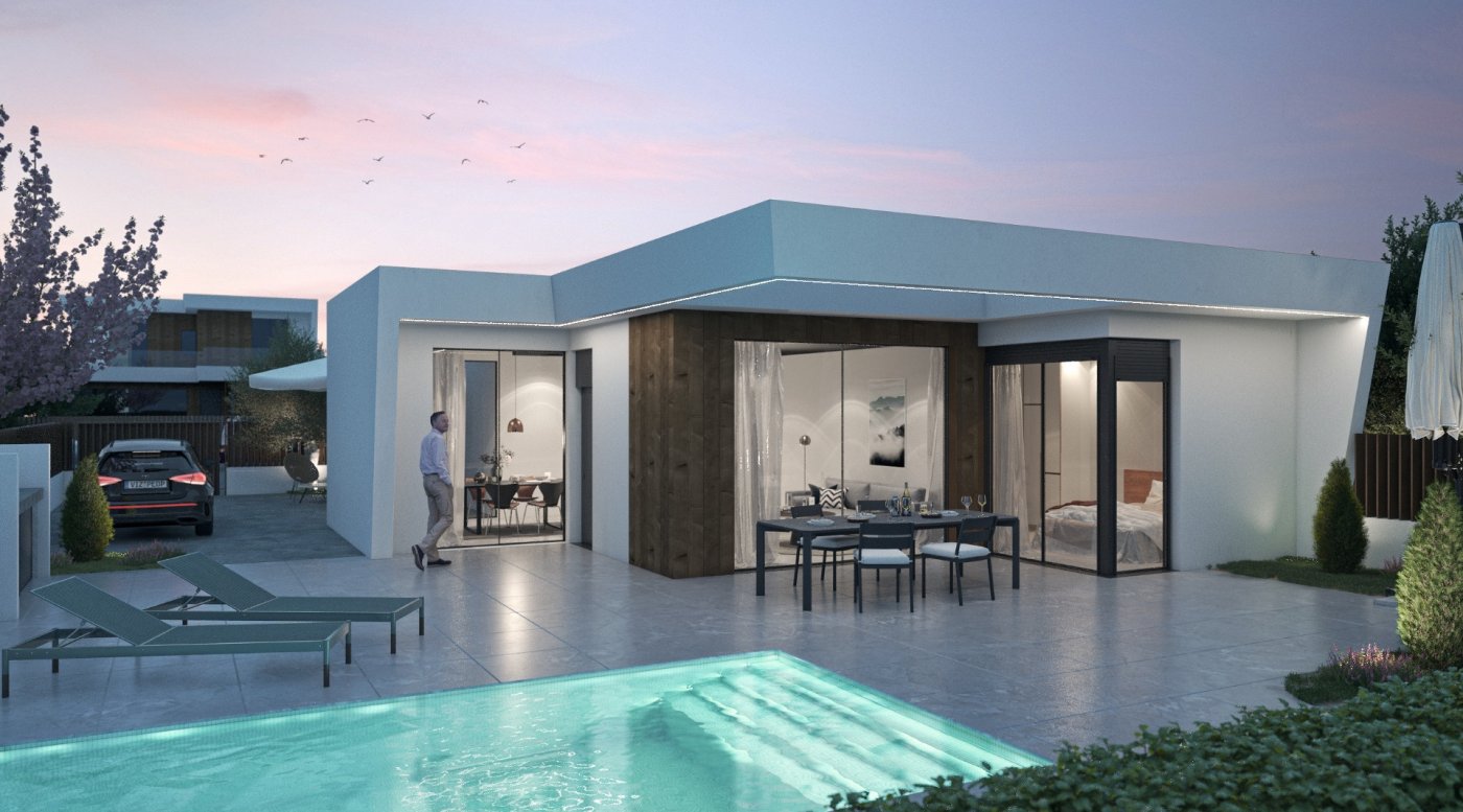New build one level villas in altaona golf resort, murcia