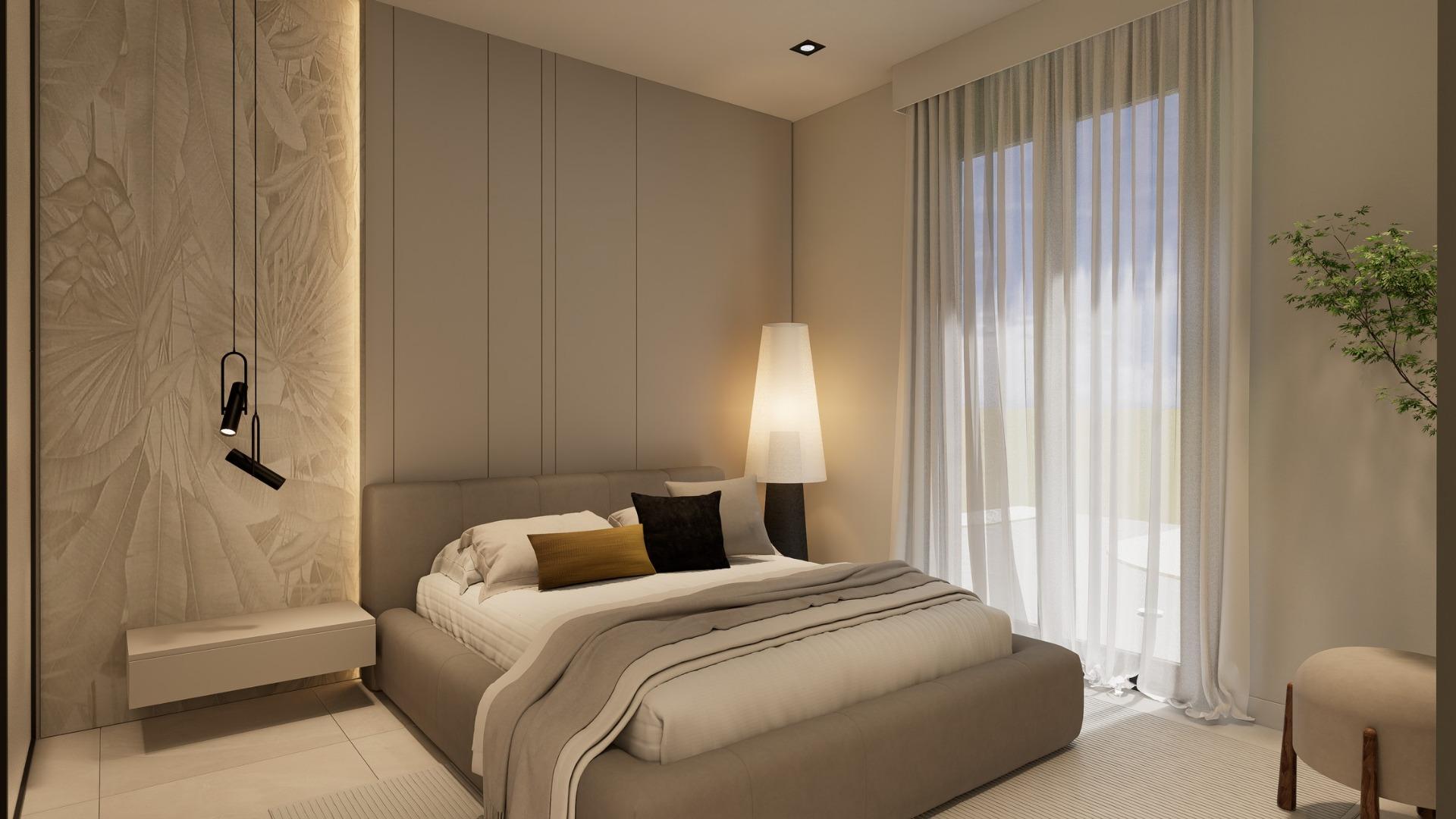 New build bungalows with garden or solarium near the beach in pilar de la horadada