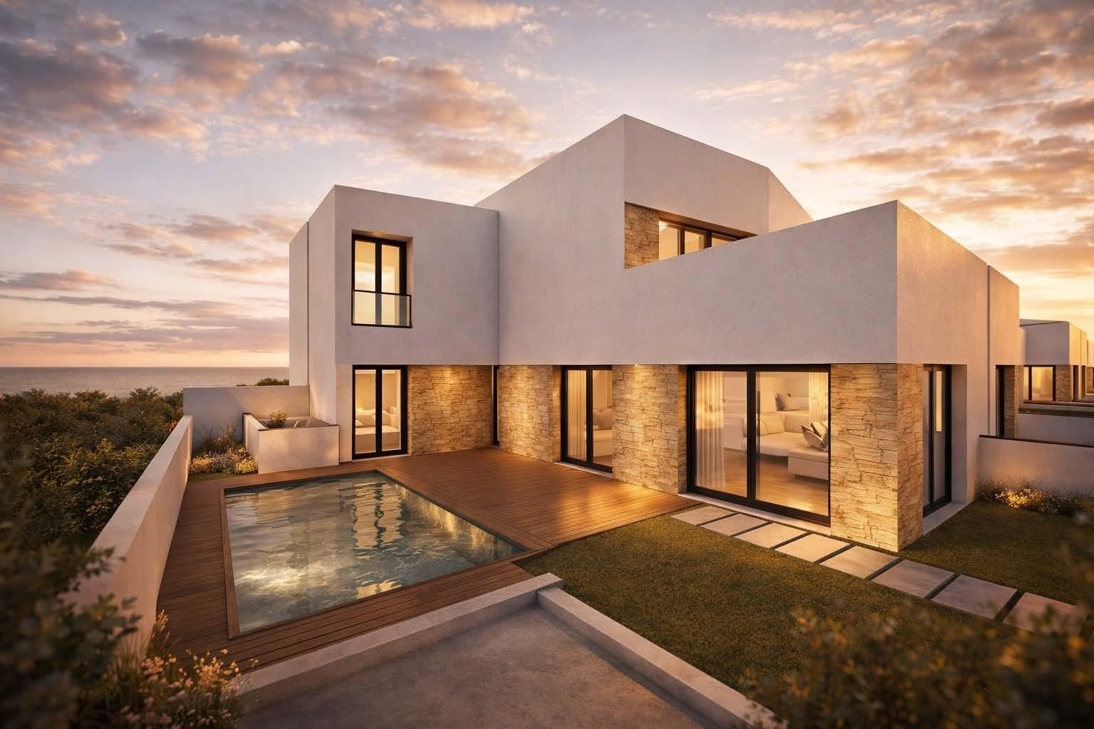 Modern new build quad villas in bigastro, alicante