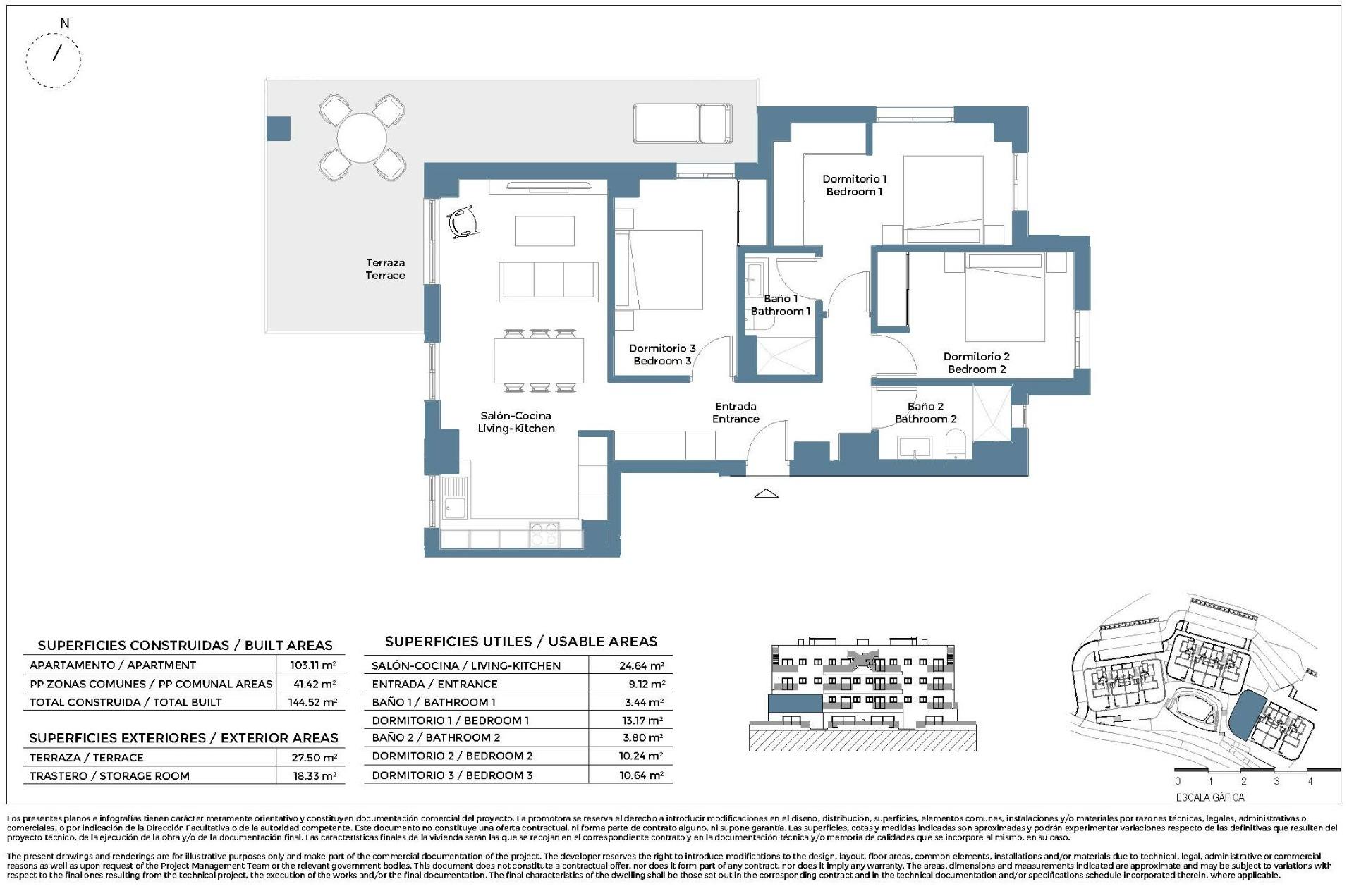 New build apartments and semi detached villas in corvera hills golf-murcia