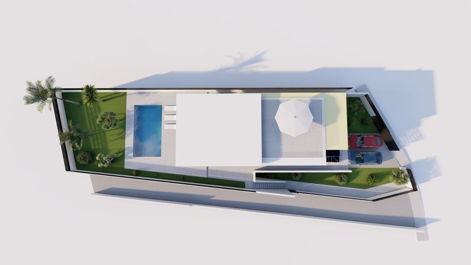 New-build one-story villas with private pool in torrevieja