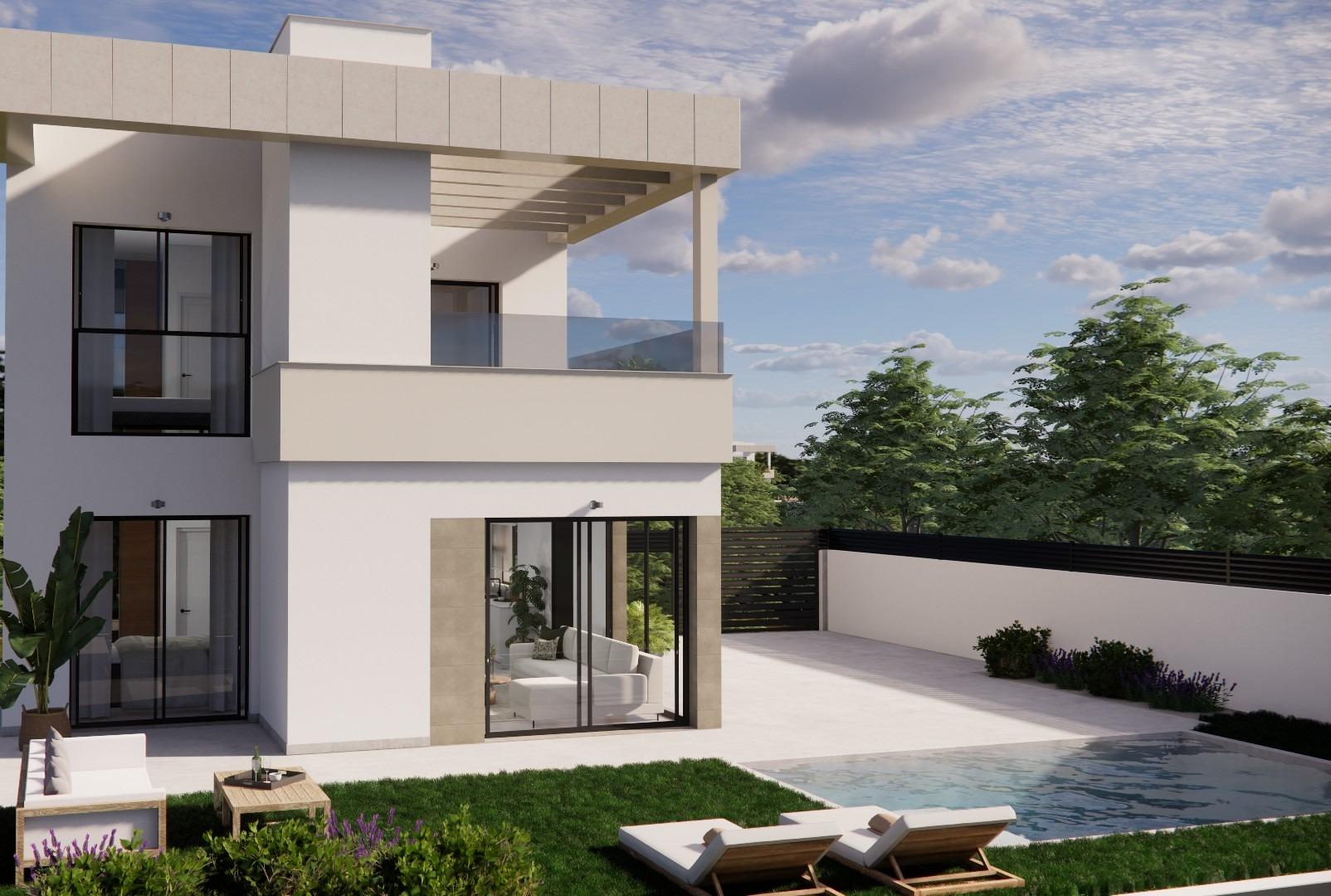 Modern villas with private pool in vistabella golf resort, orihuela