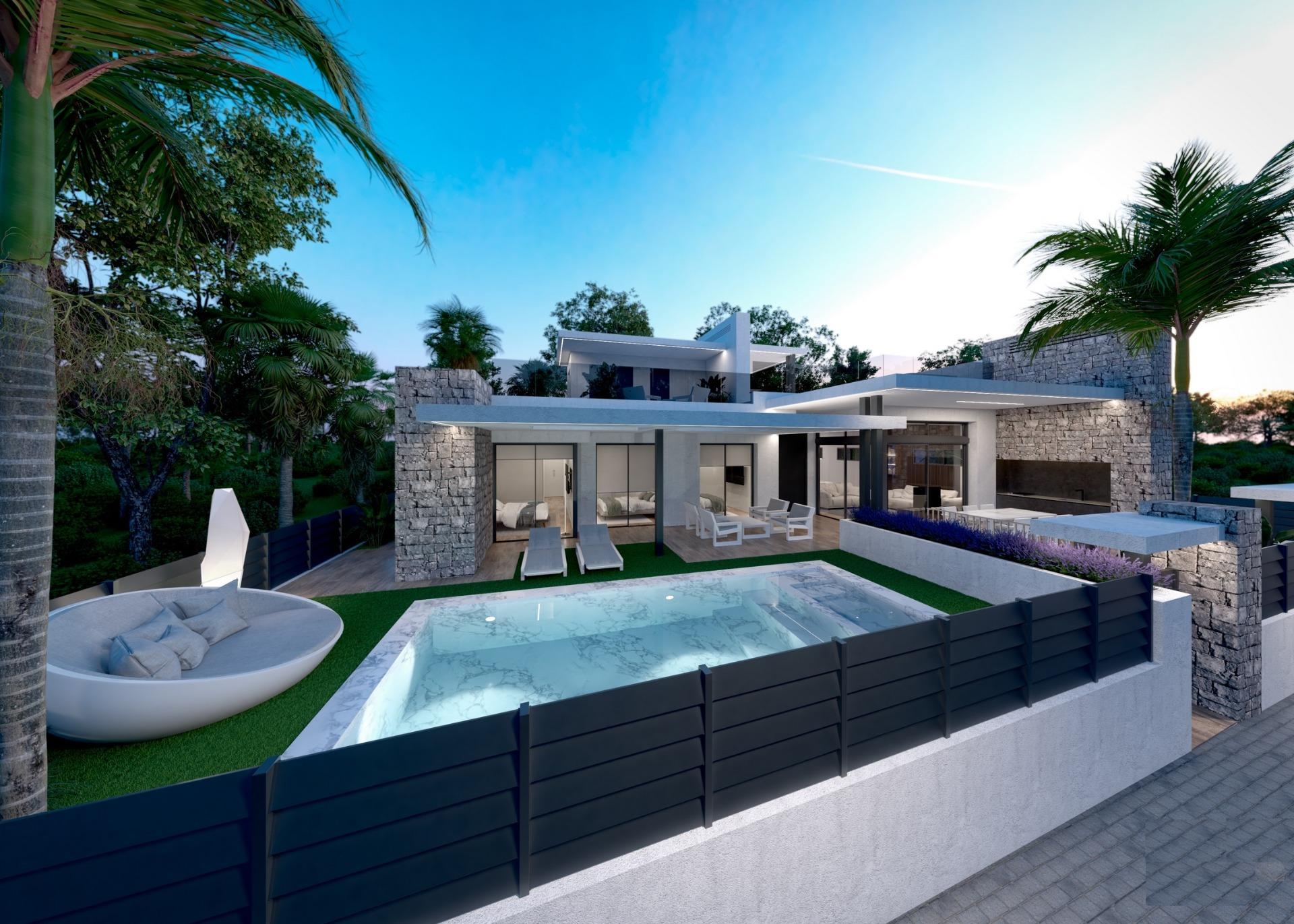 Frontline lake luxury villa in santa rosalia lake and life resort murcia