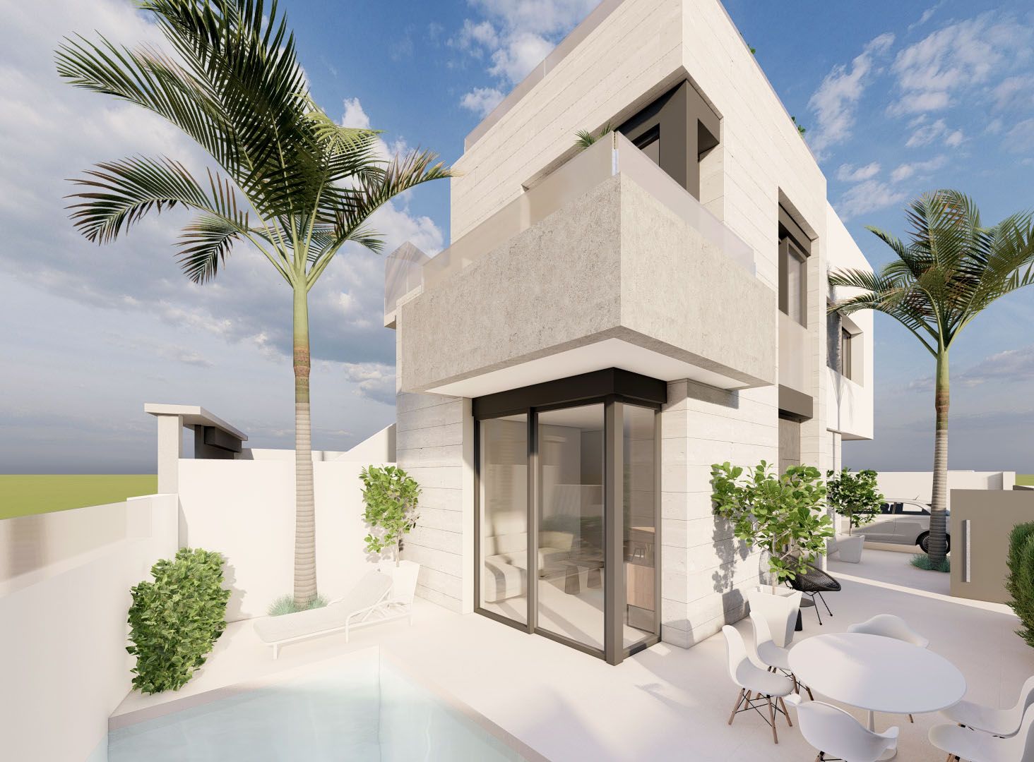 Exclusive new build bungalows with private pool in pilar de la horadada