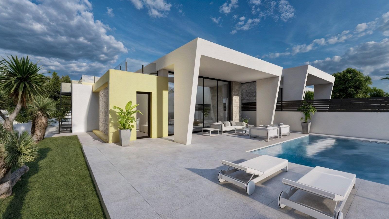 New-build one-story villas with private pool in torrevieja