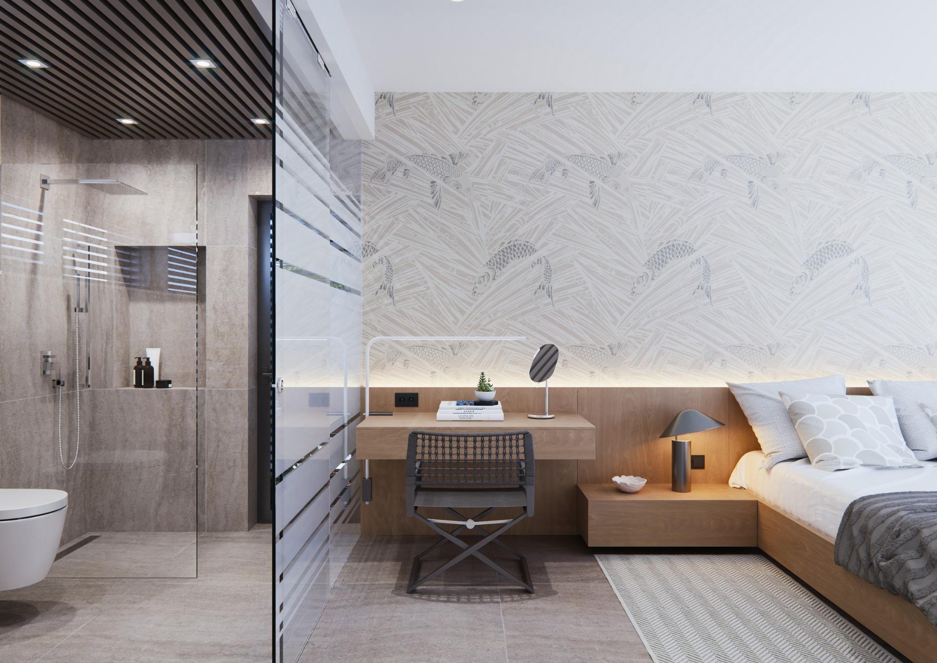 New built villa on a floor