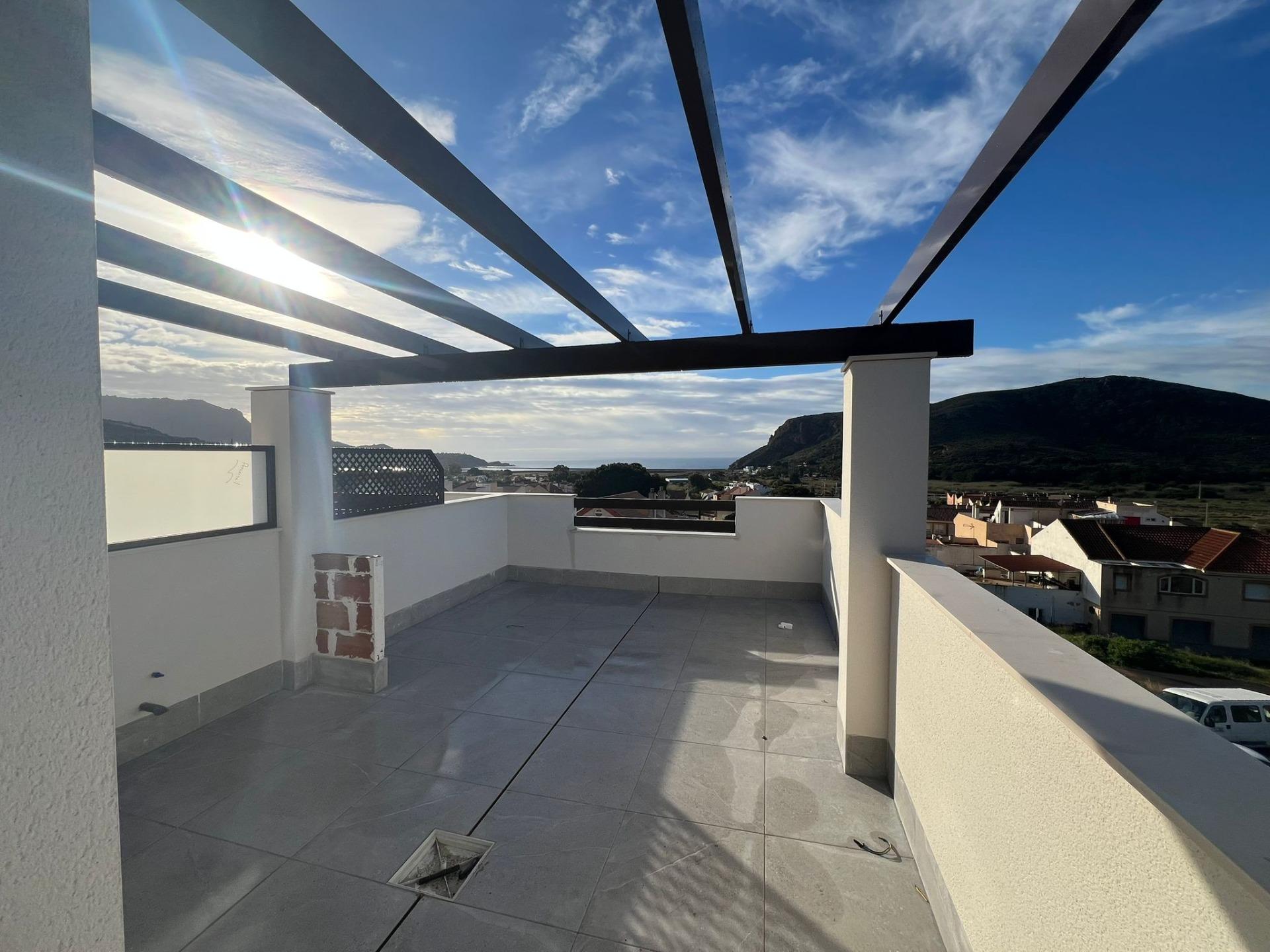 New build townhouses with sea views in portman murcia