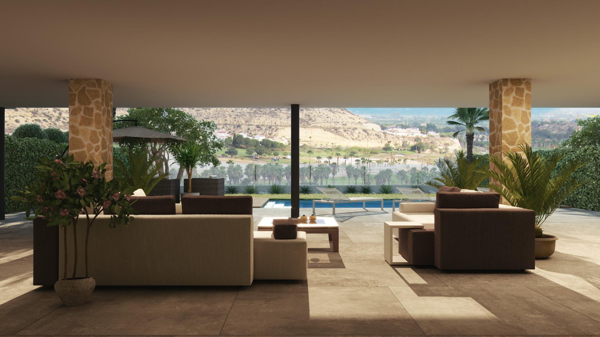 New build villas with golf views in ciudad quesada