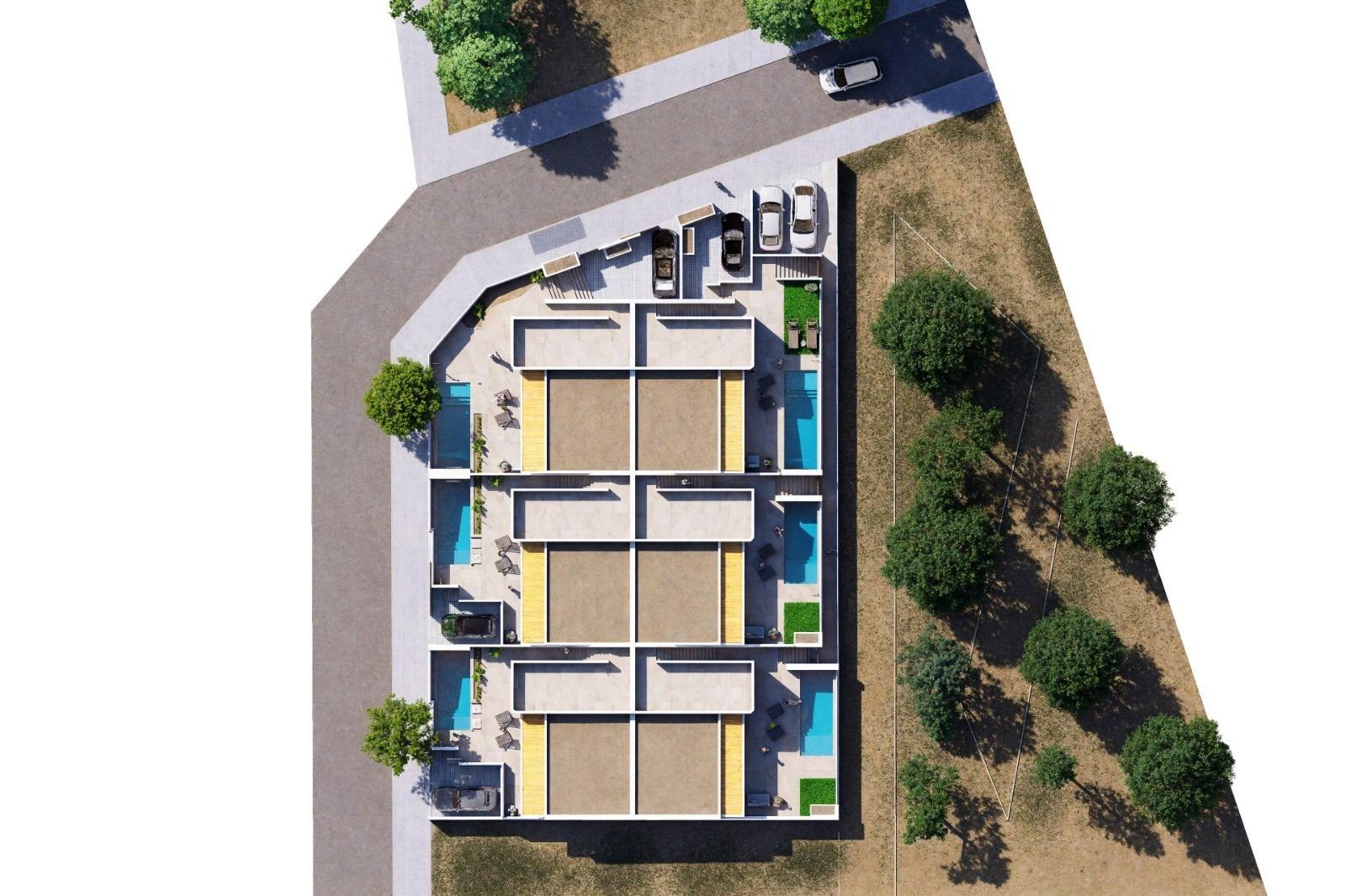 New build ibiza style townhouses in dolores costa blanca