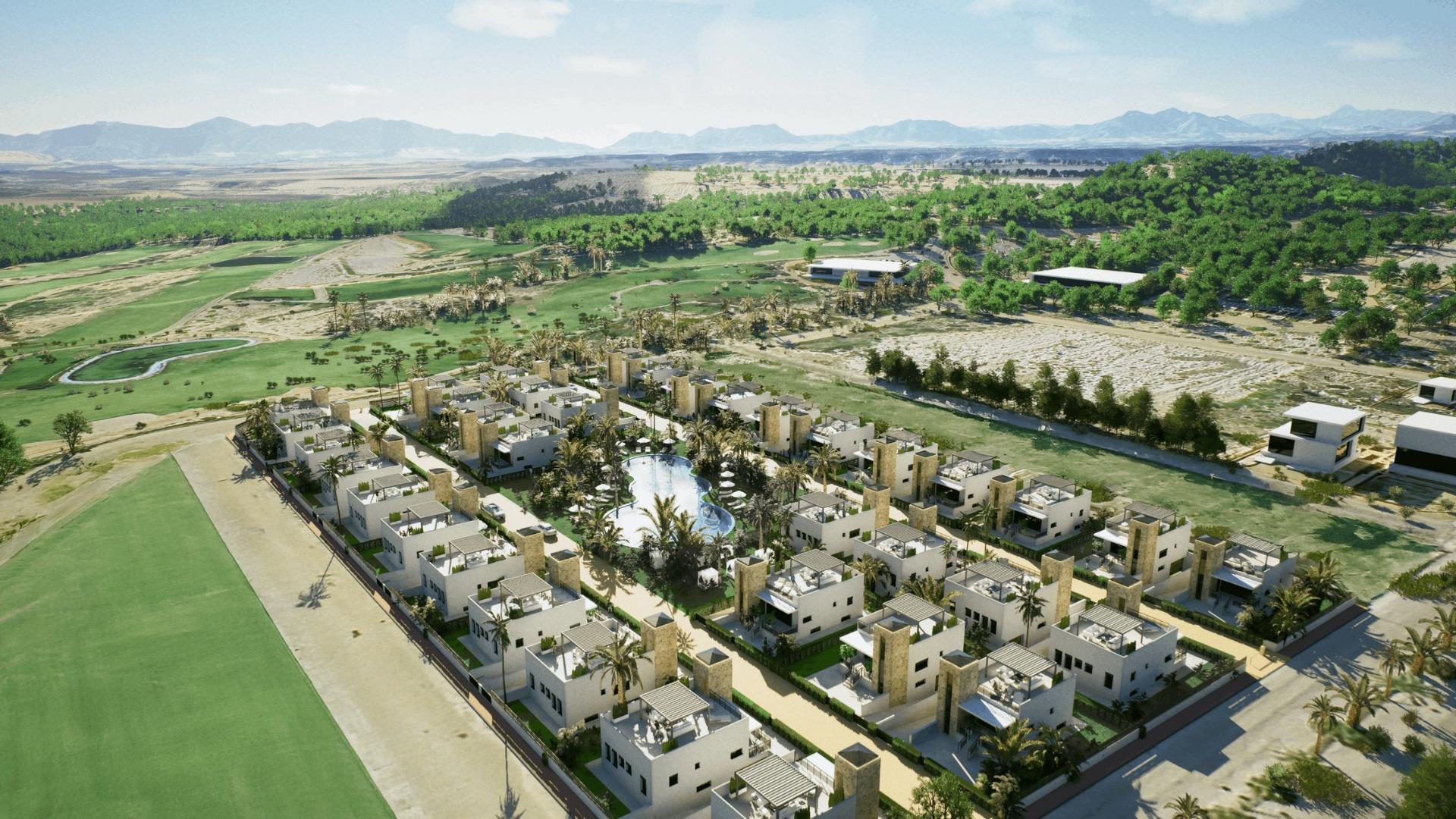 New build villas in camposol golf (mazarron-murcia) with private solarium and basement