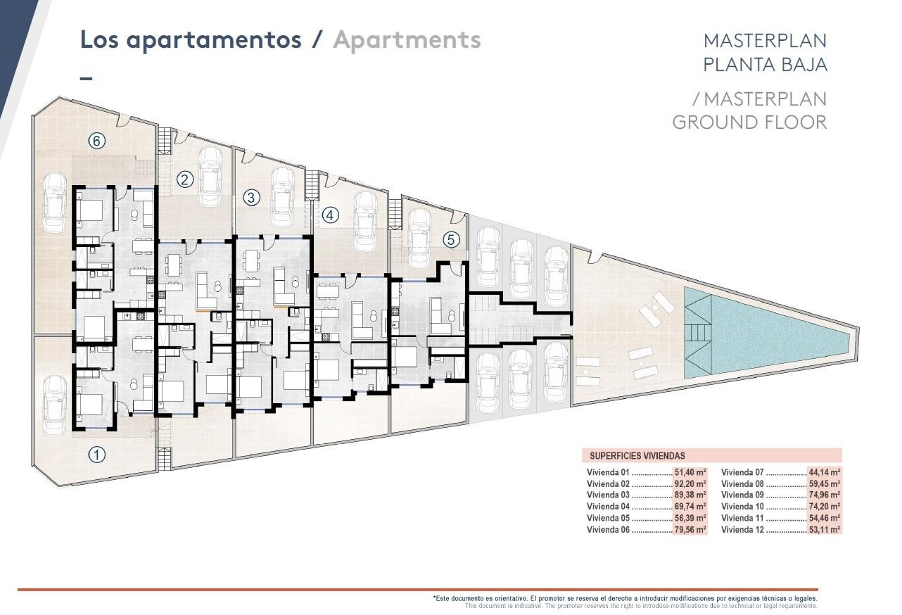 Modern apartments with comunal pool near the beach in san pedro del pinatar