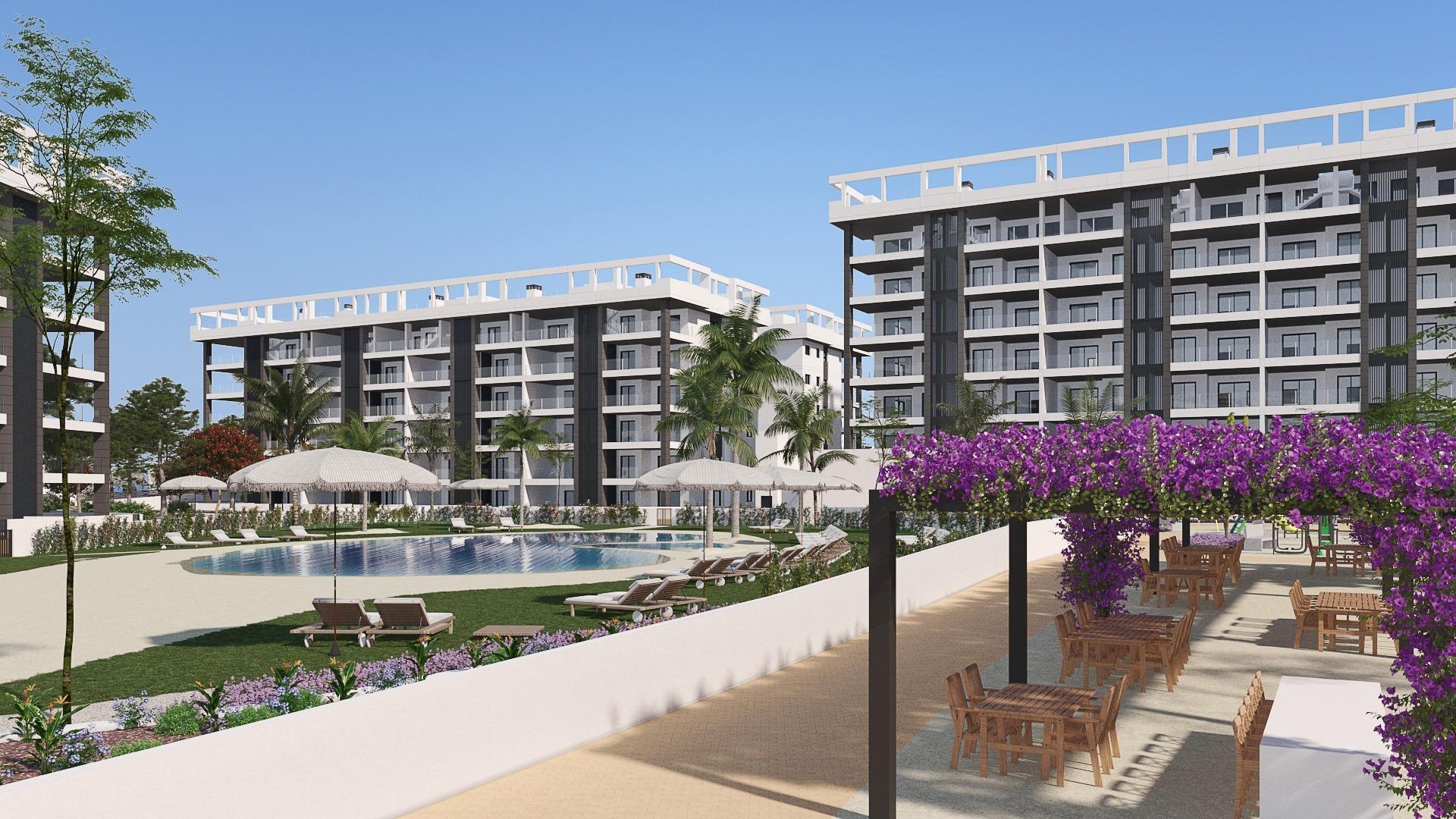 New build gated urbanization in torrevieja only 700m from the beach