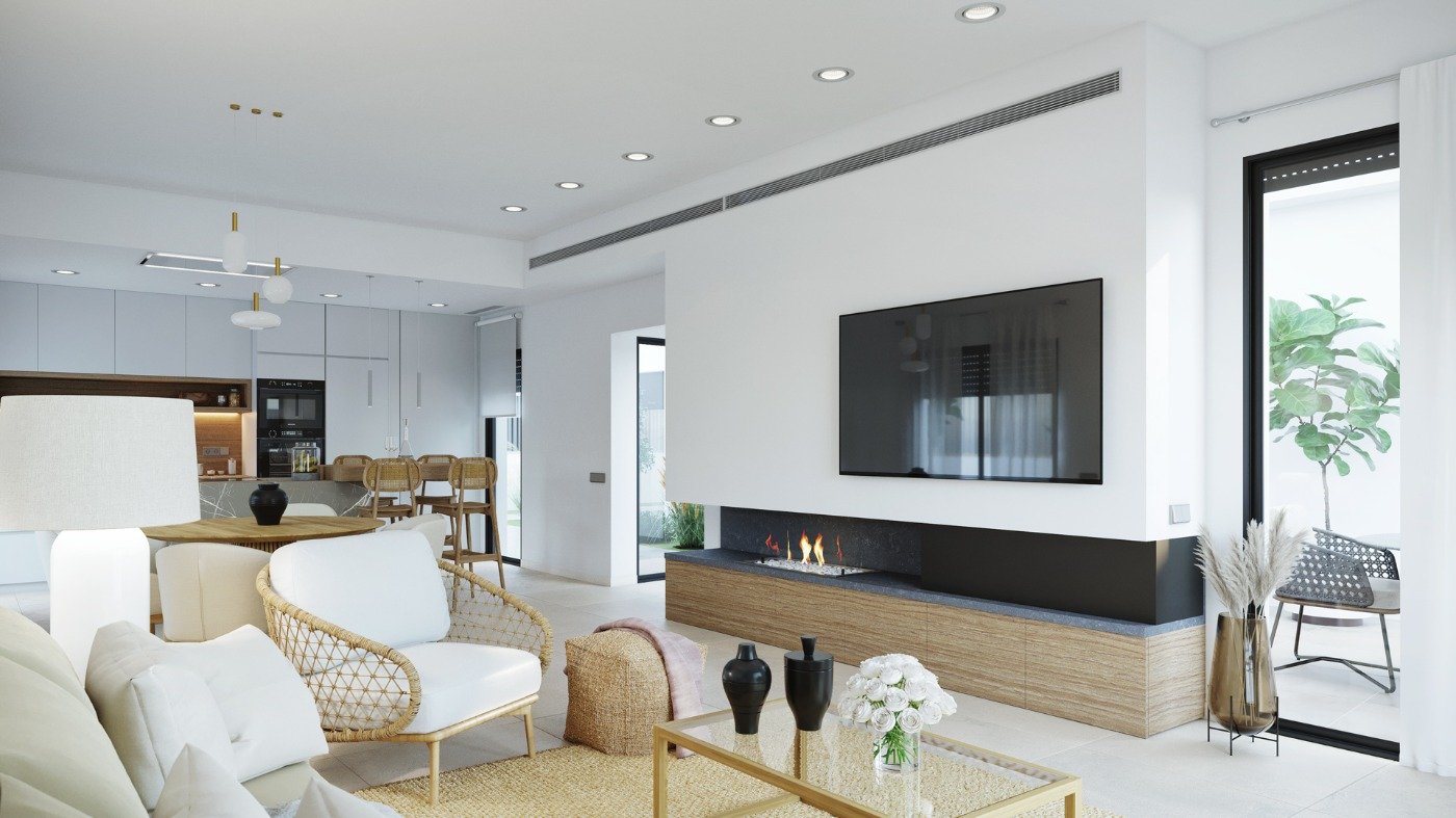 New build one level villas in altaona golf resort, murcia