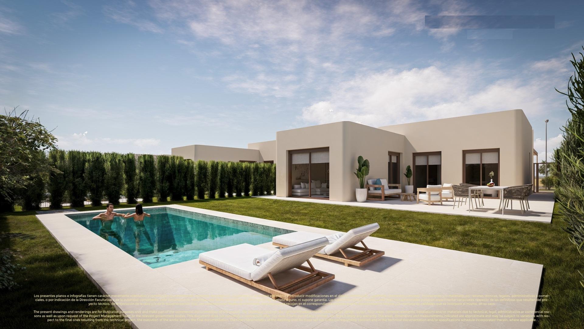 New build golf front villas with private pool in corvera hills murcia