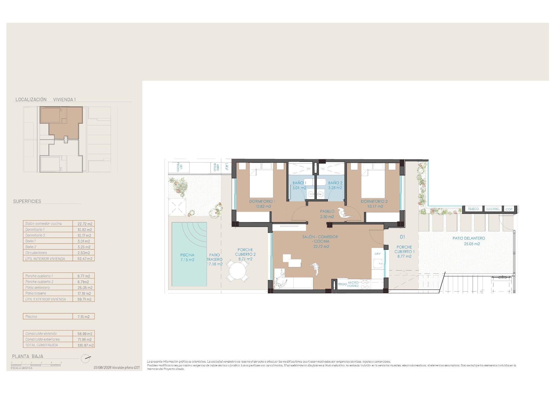 Exclusive new build bungalows with private pool in san pedro del pinatar