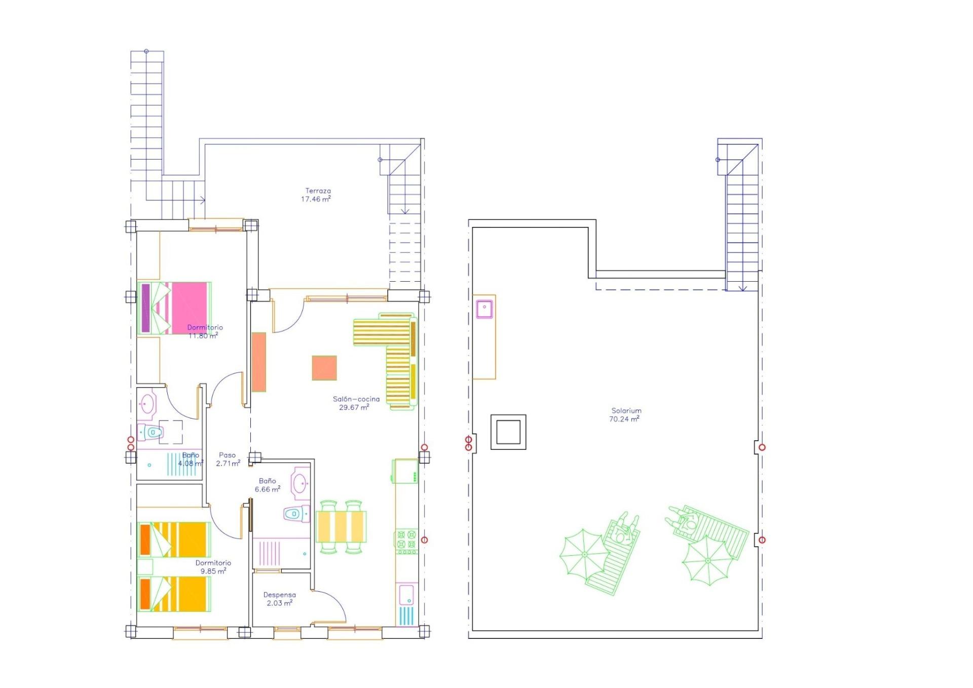 Modern apartments and penthouses with solarium in san javier near mar menor