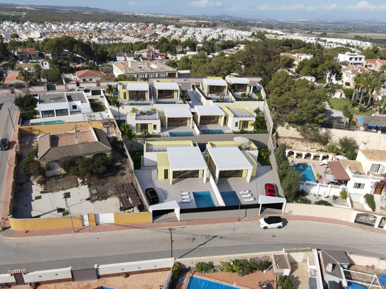 New-build one-story villas with private pool in torrevieja