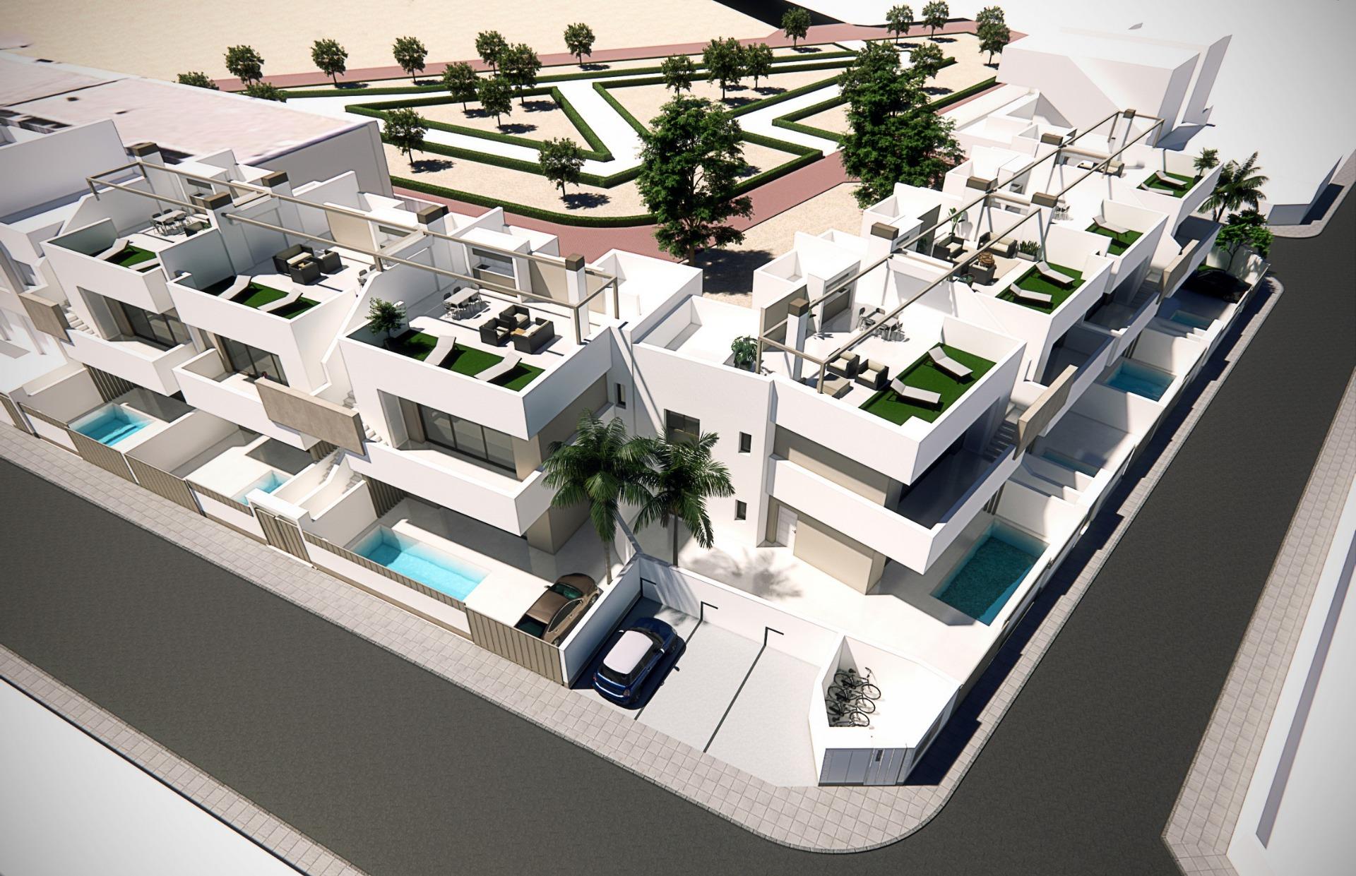 New build bungalows for sale in pilar de la horadada 3 km from beach