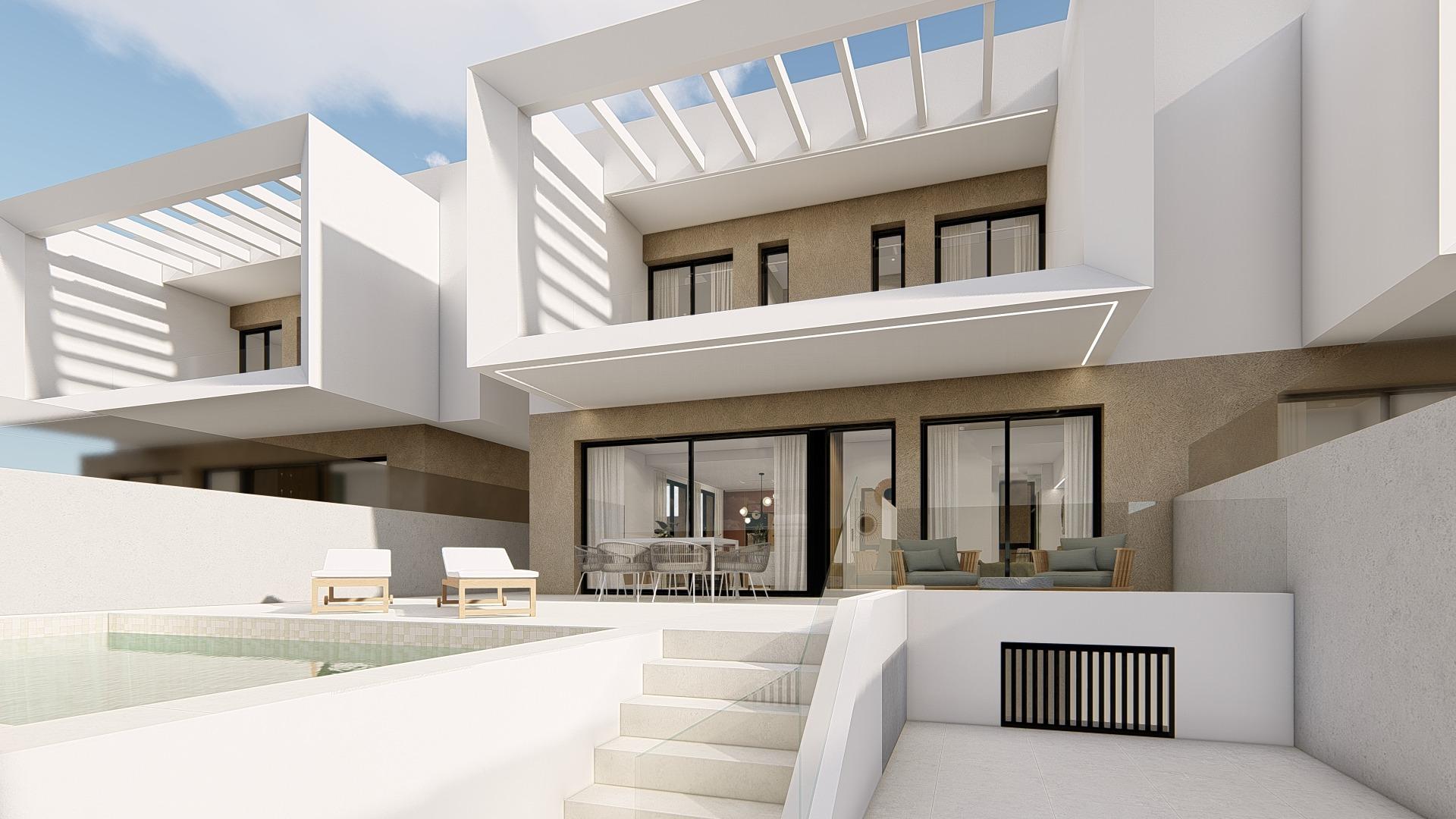 New build semi-detached and terraced villas in dolores, alicante