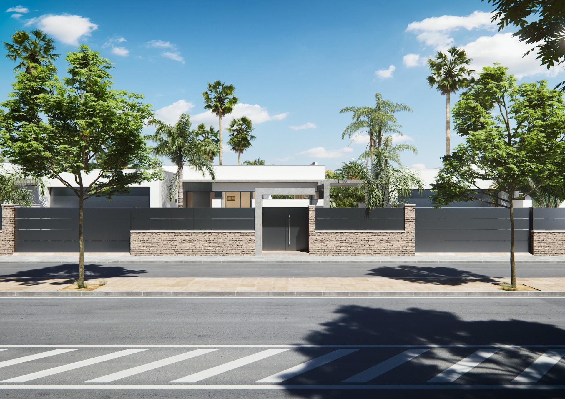 New built villa on a floor