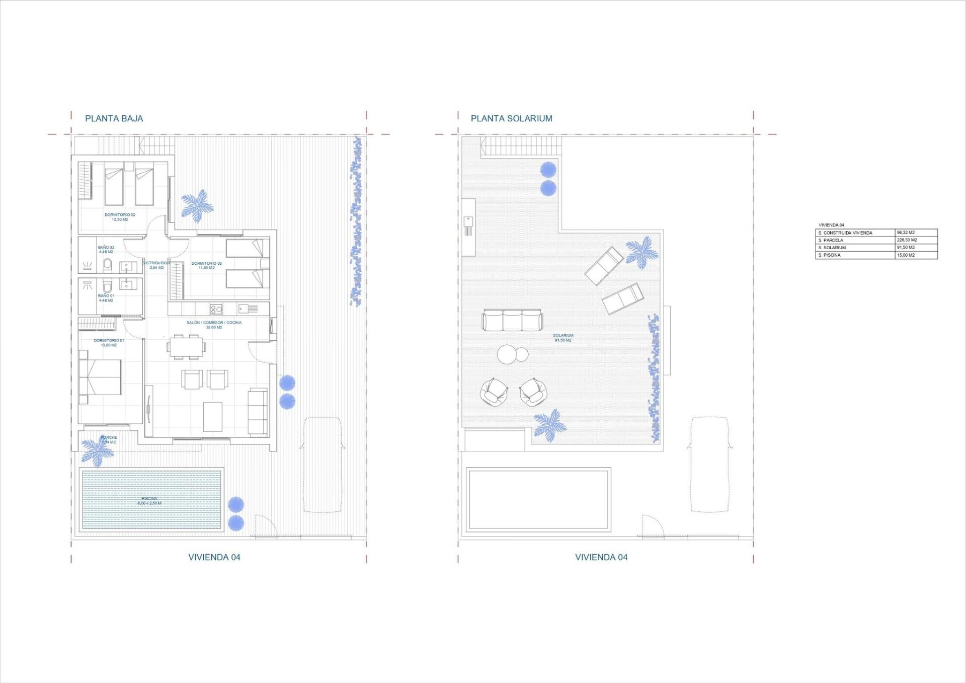 New build one level villas in balsicas, murcia