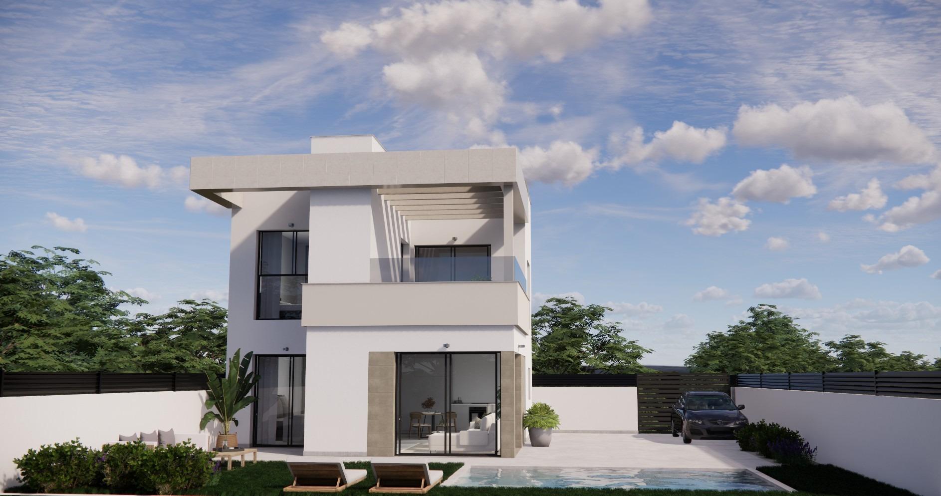 Modern villas with private pool in vistabella golf resort, orihuela