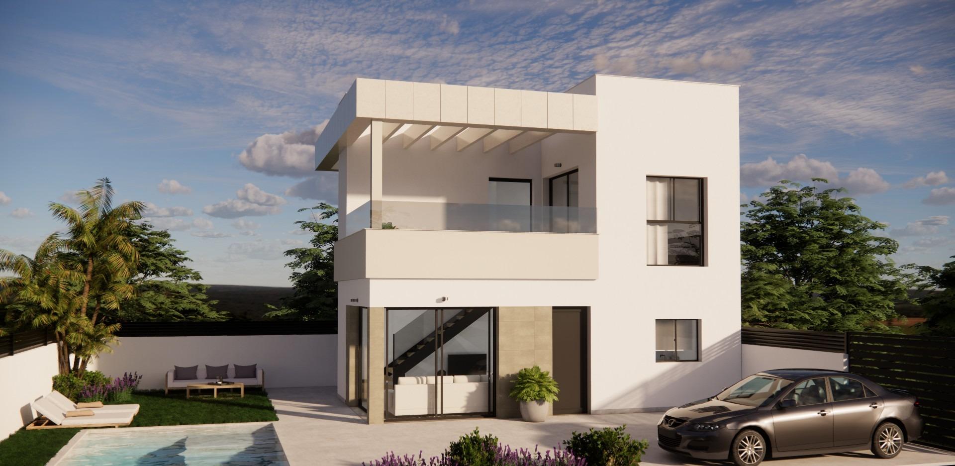 Modern villas with private pool in vistabella golf resort, orihuela