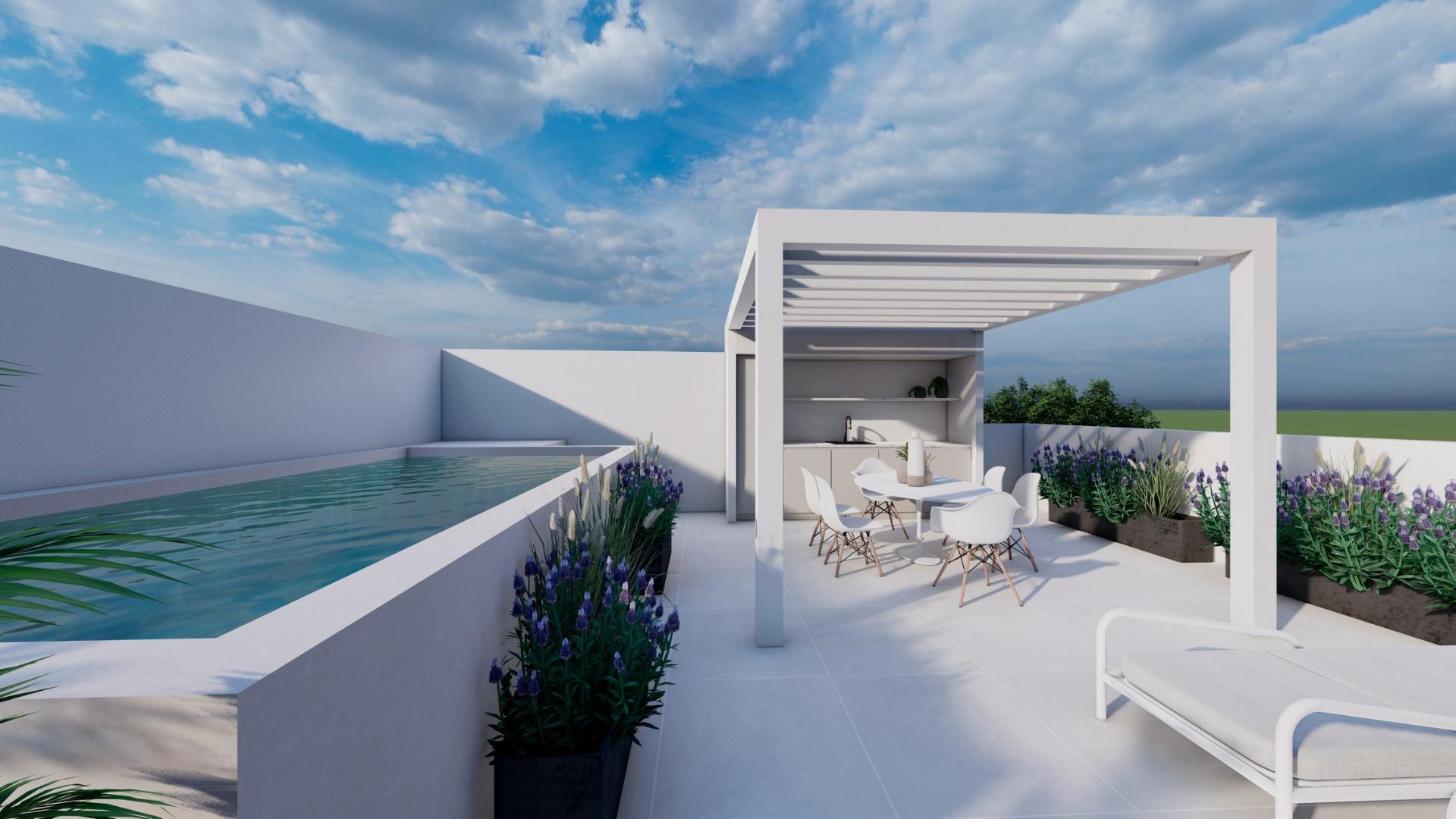 Exclusive new build bungalows with private pool in pilar de la horadada