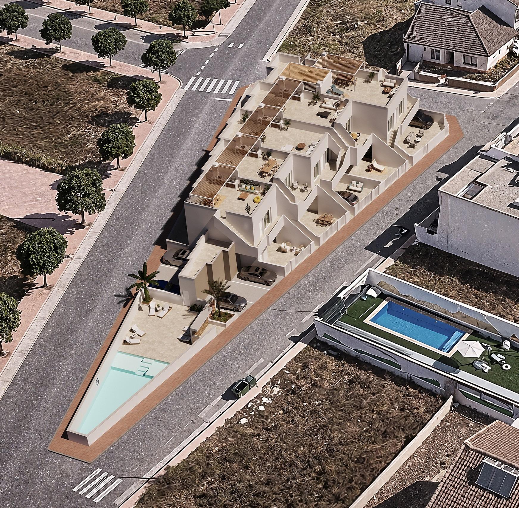 Modern apartments with comunal pool near the beach in san pedro del pinatar