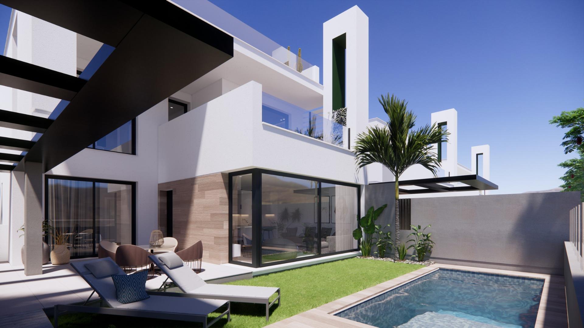 New build villas in private gated resort in province of murcia