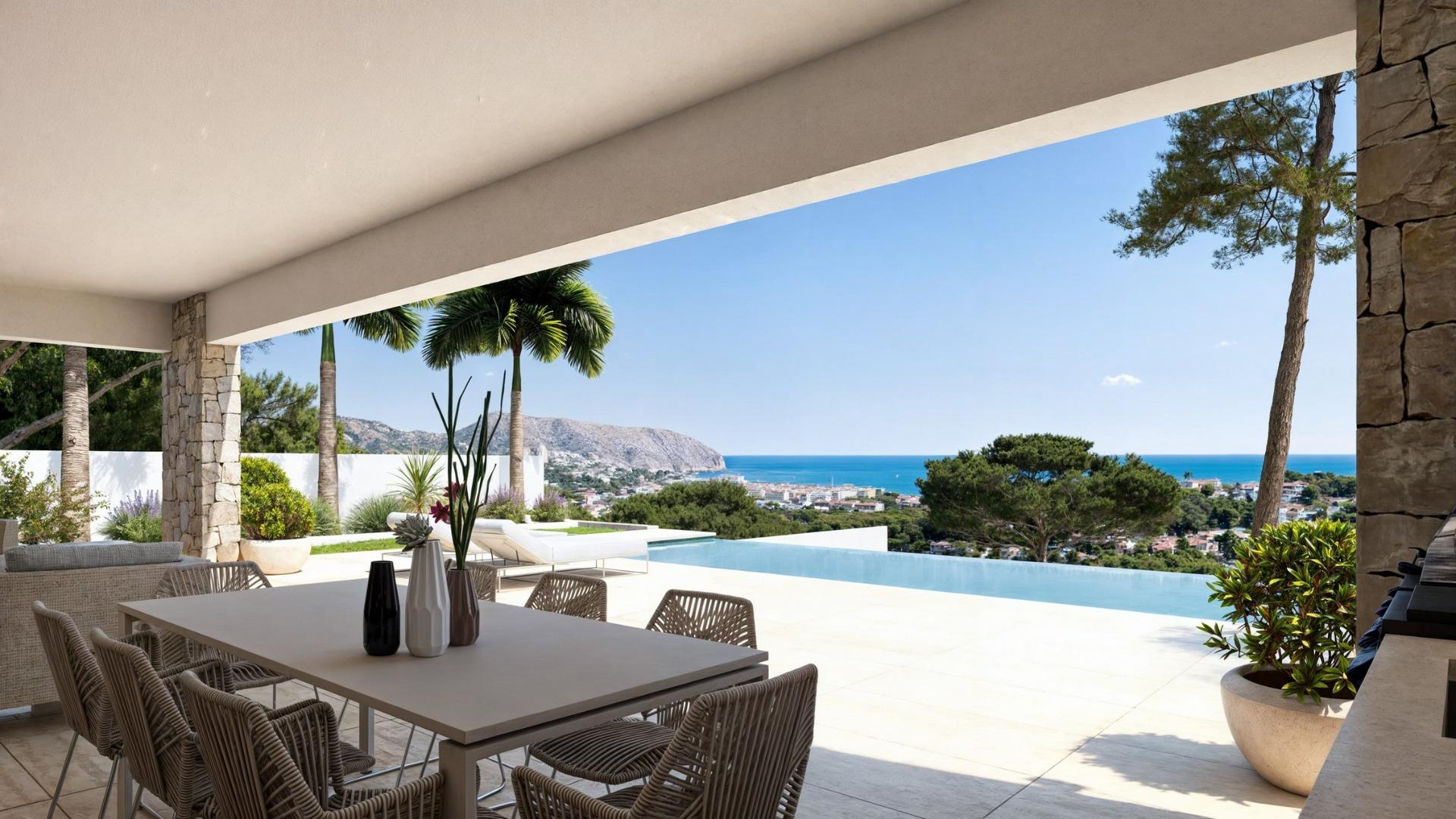 Luxury new build villa with sea views in moraira