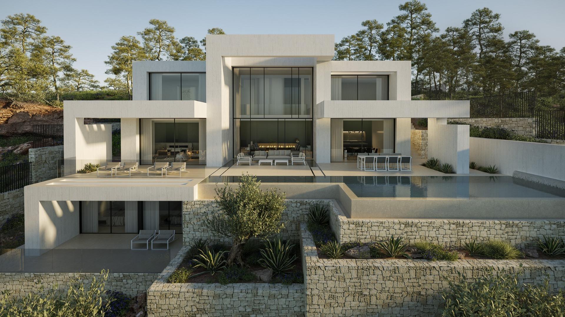 Luxury new build villa with sea views near granadella beach in javea